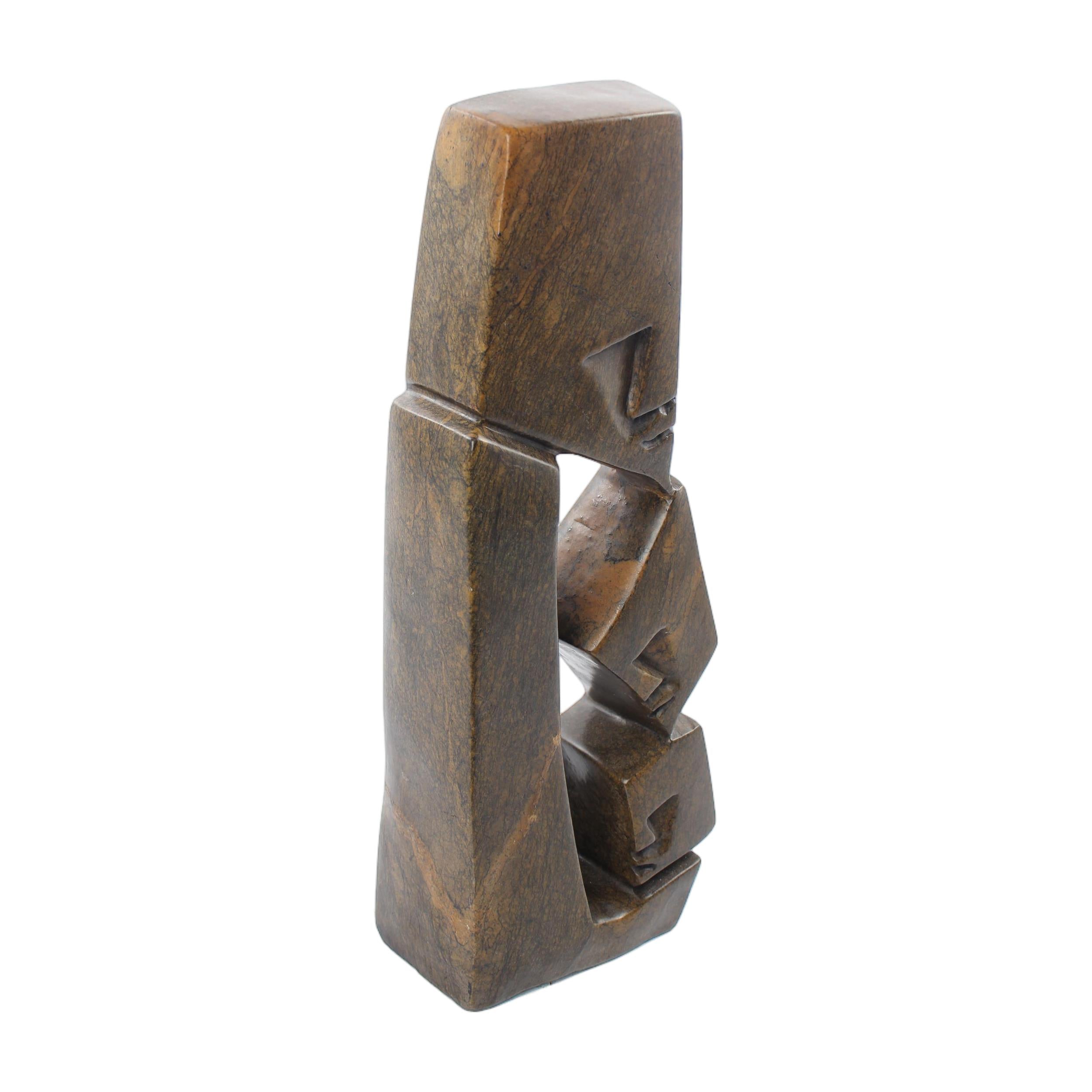 Shona Tribe Serpentine Stone Family Cubes ~20.1" Tall - Family Cubes