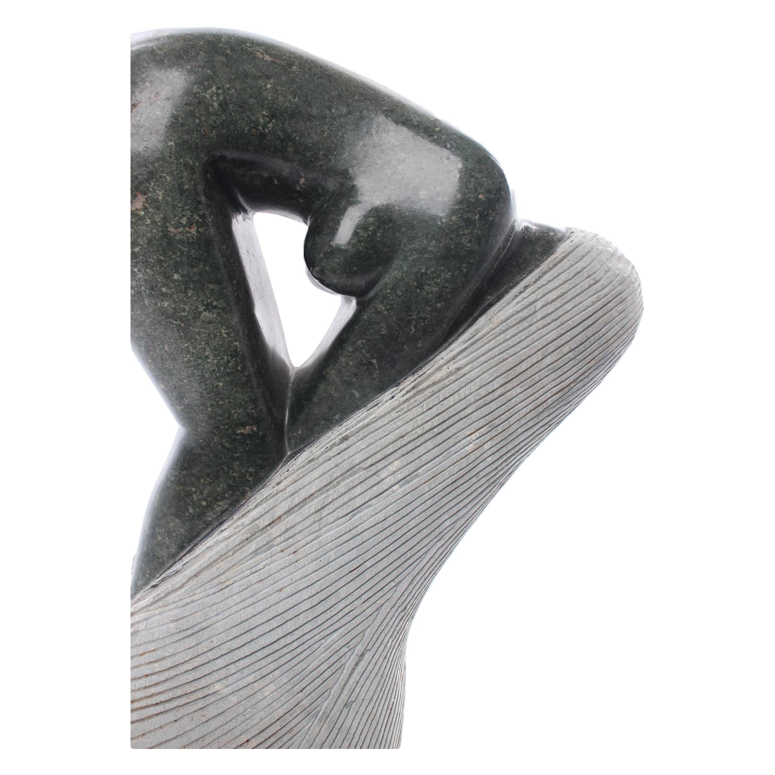 Shona Tribe Opal Stone Bathing Lady ~18.1" Tall - Bathing lady