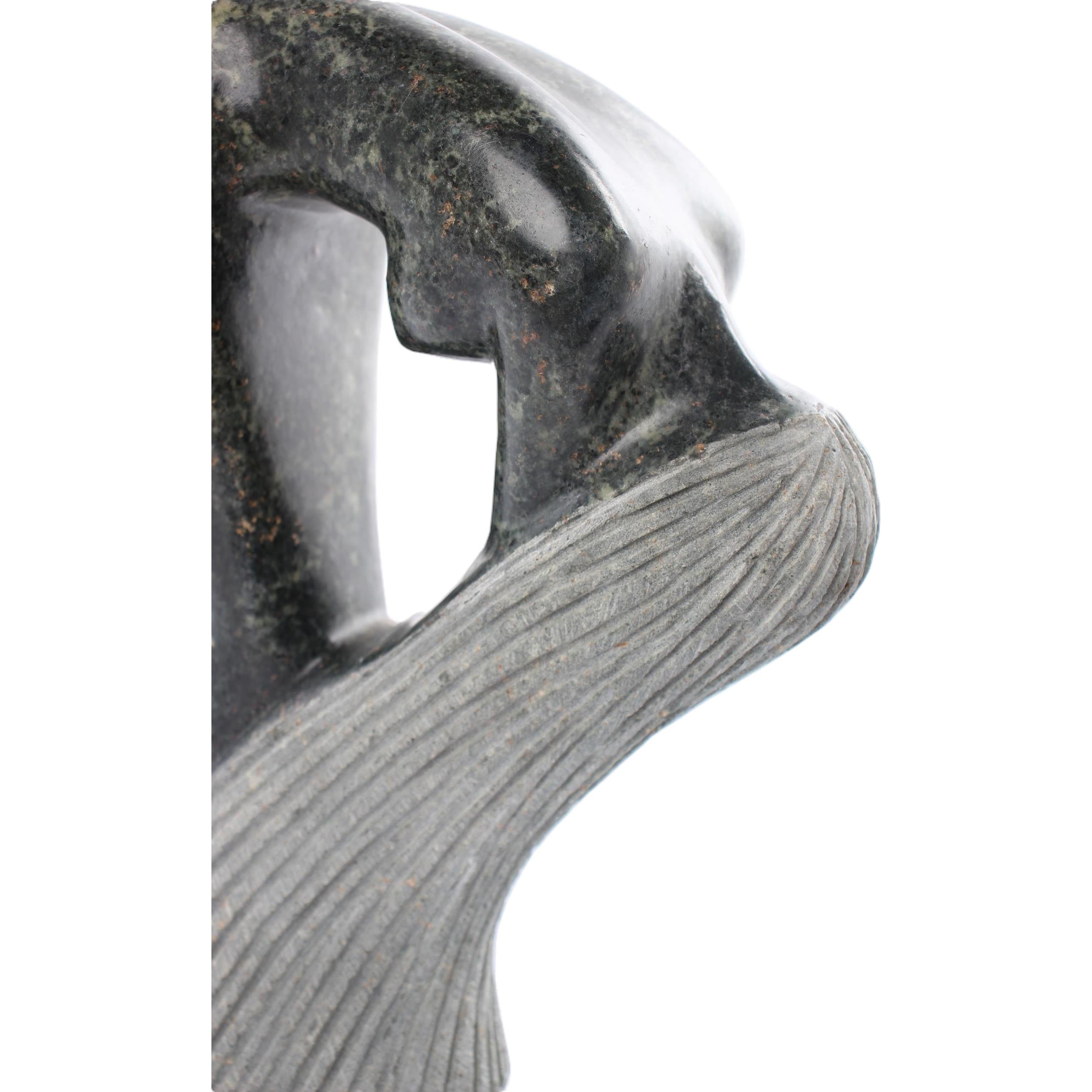 Shona Tribe Opal Stone Bathing Lady ~11.4" Tall - Bathing lady