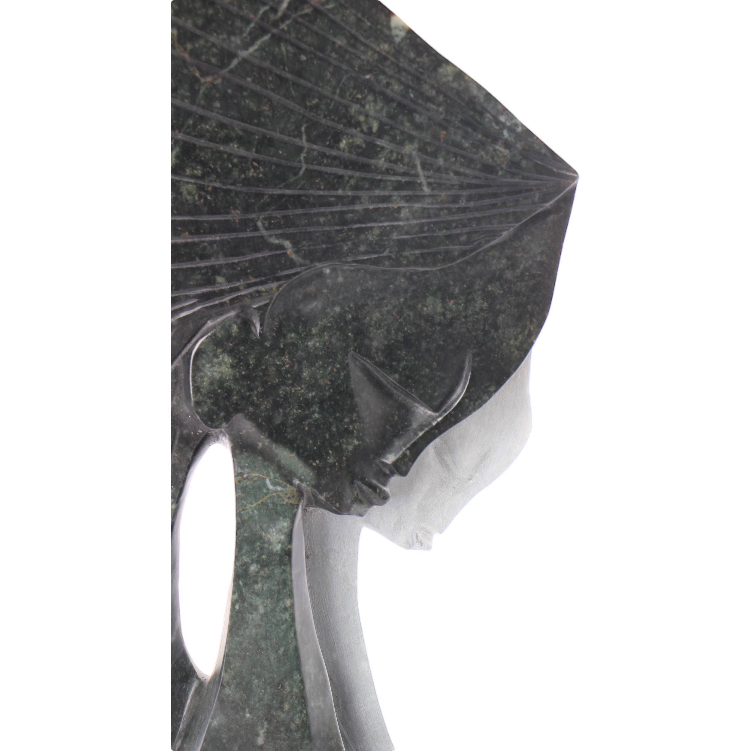 Shona Tribe Opal Stone Sisters ~31.5" Tall - Sisters