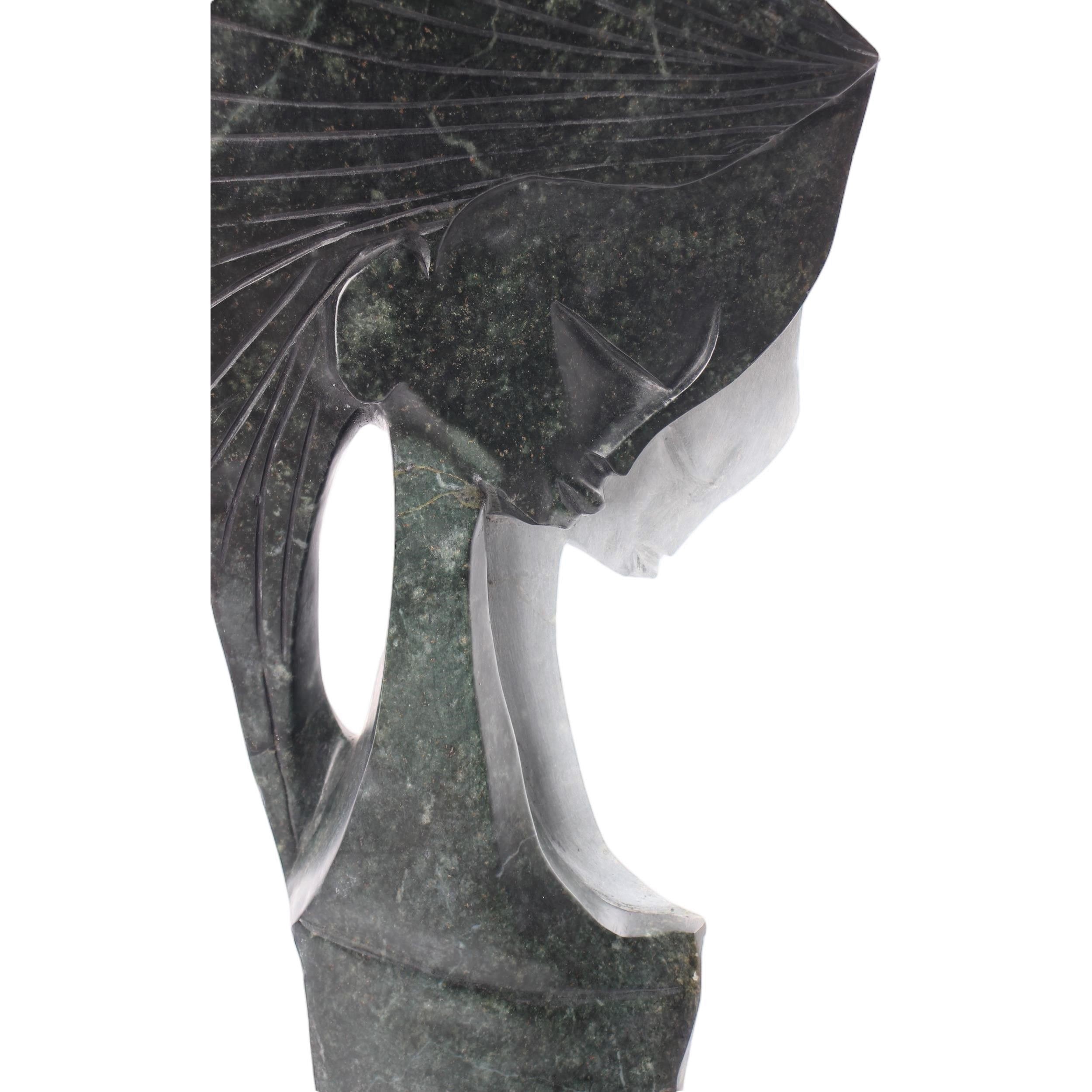 Shona Tribe Opal Stone Sisters ~31.5" Tall - Sisters