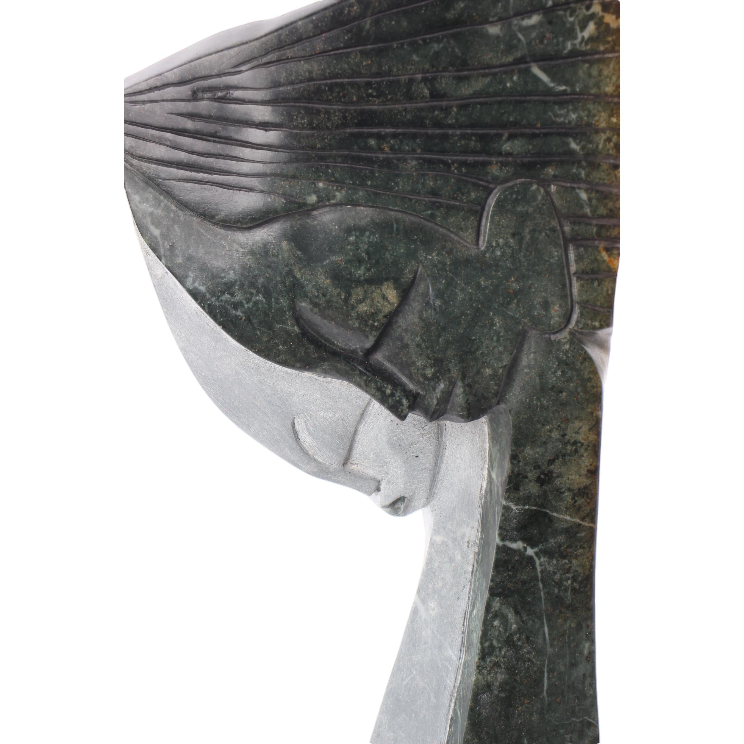 Shona Tribe Opal Stone Sisters ~22.4" Tall - Sisters