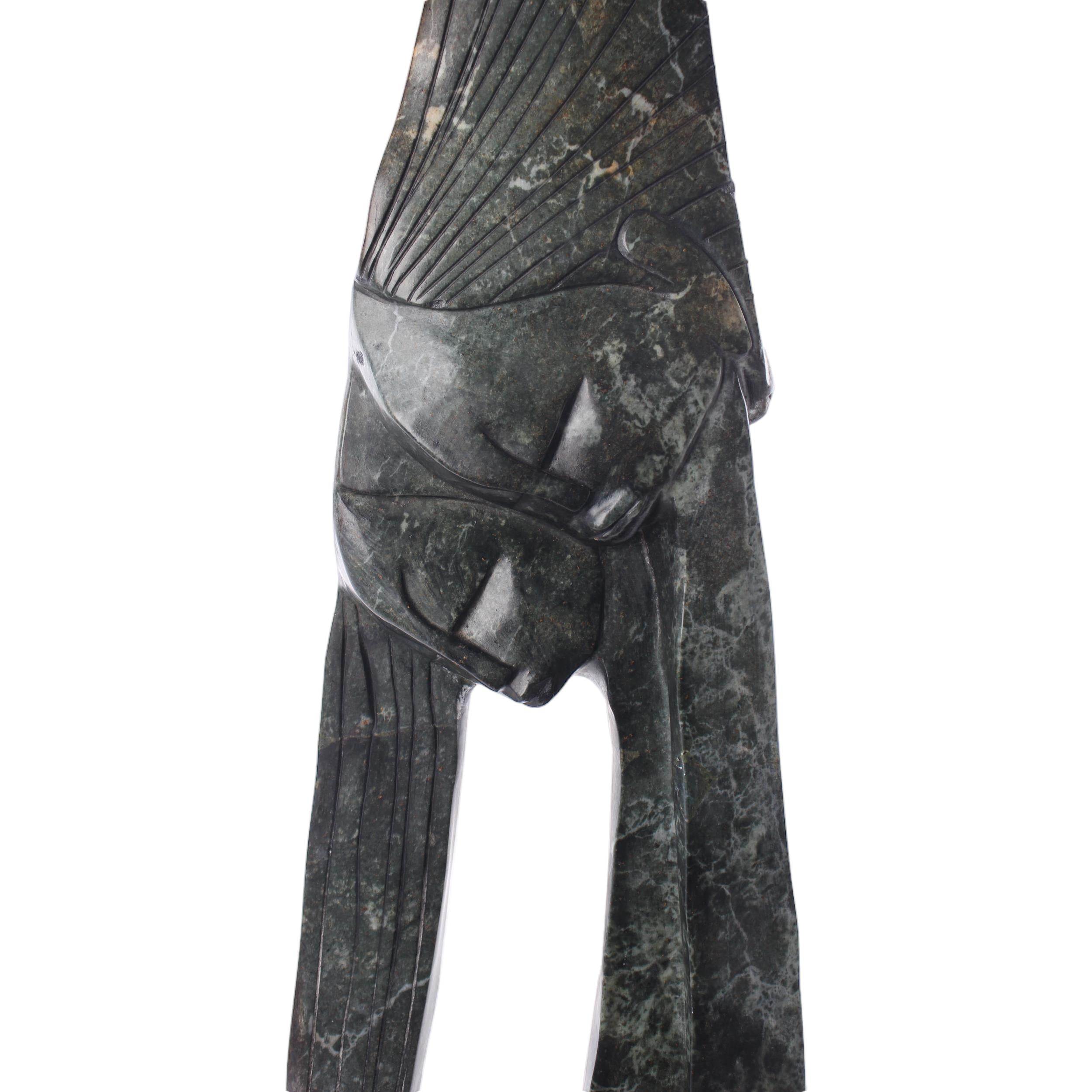 Shona Tribe Opal Stone Sisters ~38.2" Tall - Sisters