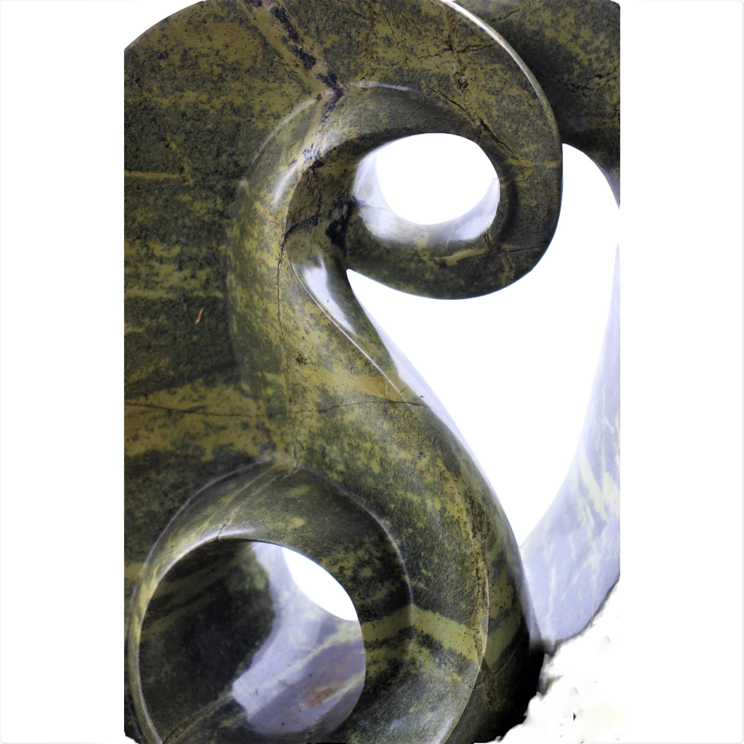 Shona Tribe Fruit Serpentine Flowers ~19.7" Tall - Sculpture & Statuary
