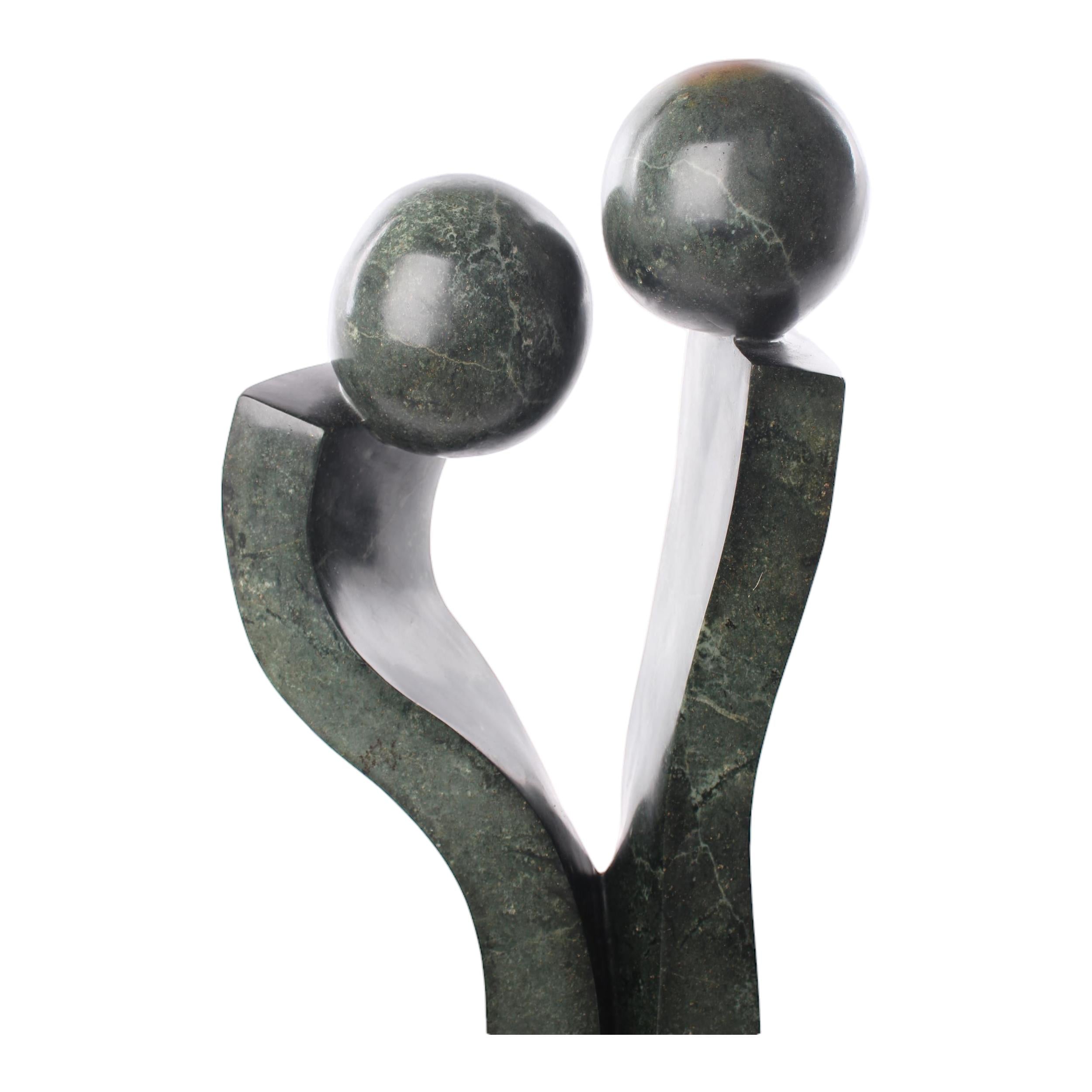 Shona Tribe Opal Stone Couples ~30.7" Tall - Couples