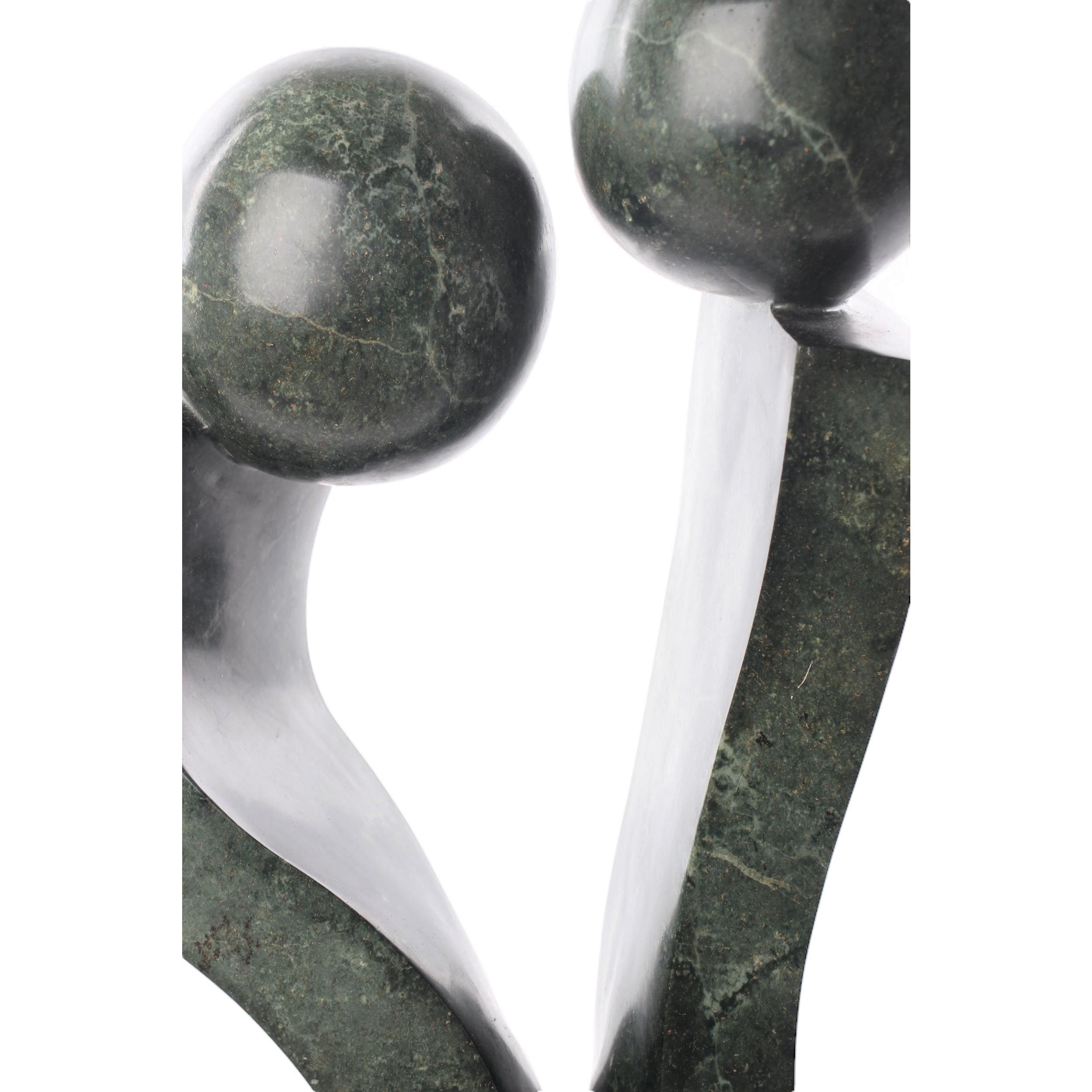 Shona Tribe Opal Stone Couples ~30.7" Tall - Couples