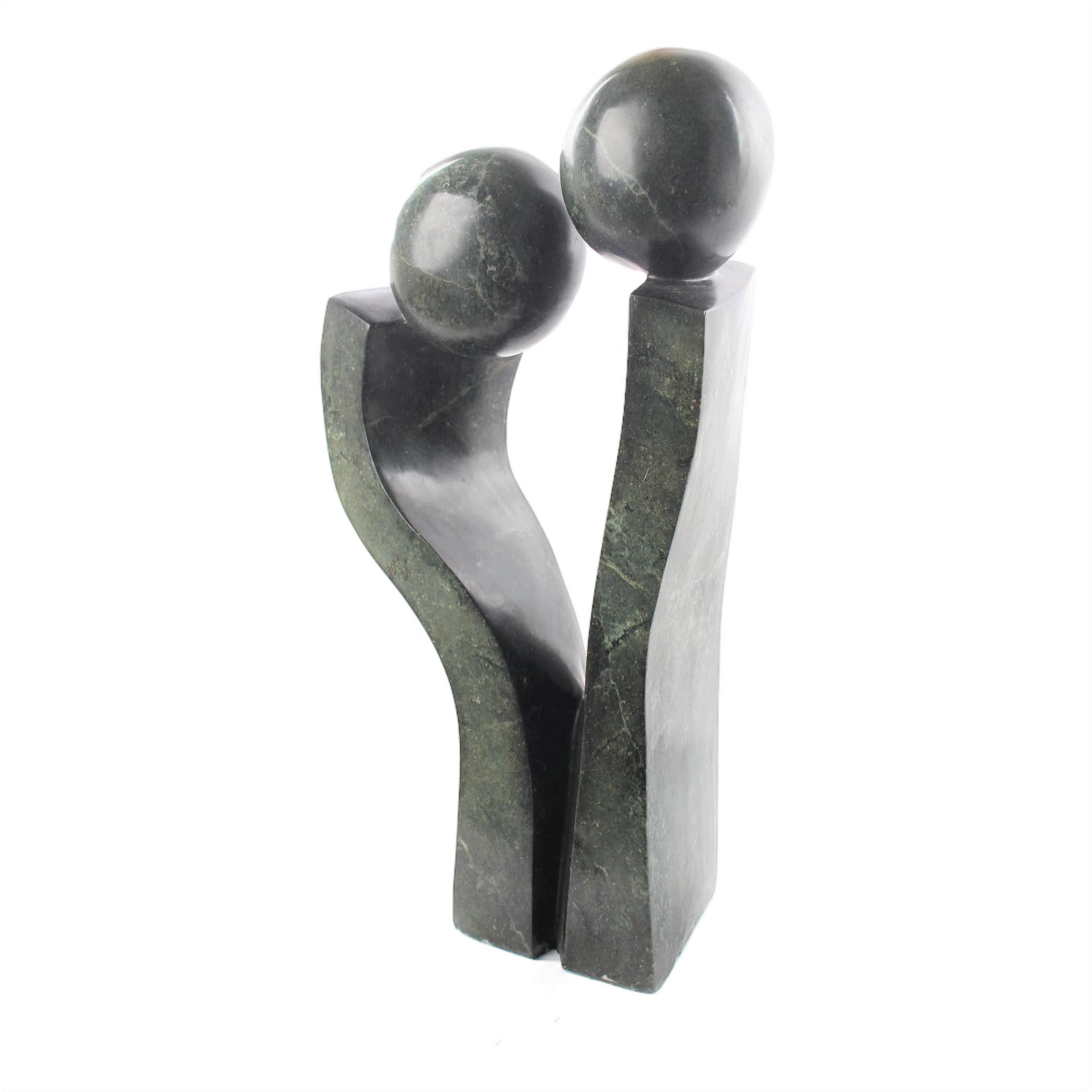 Shona Tribe Opal Stone Couples ~30.7" Tall - Couples