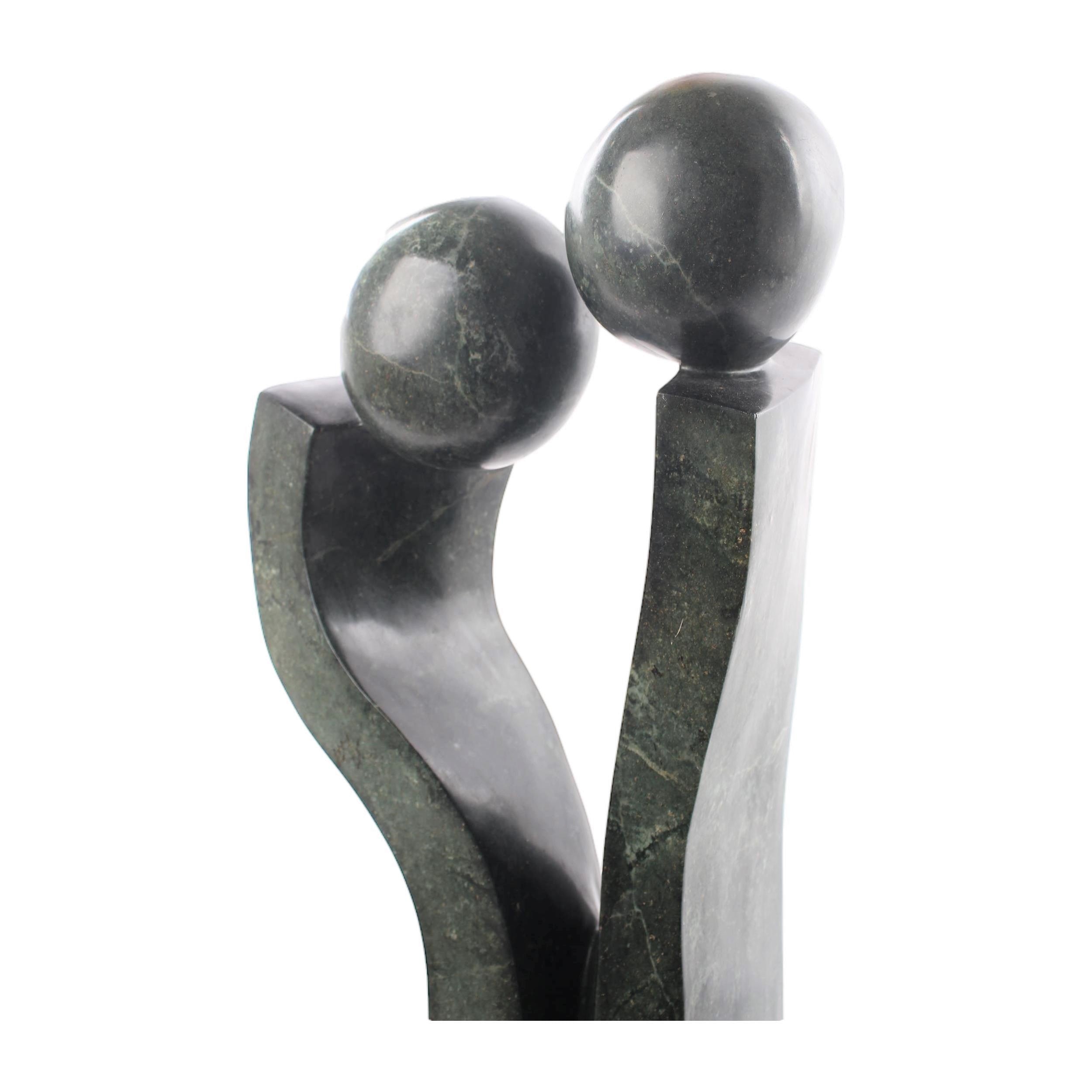 Shona Tribe Opal Stone Couples ~30.7" Tall - Couples