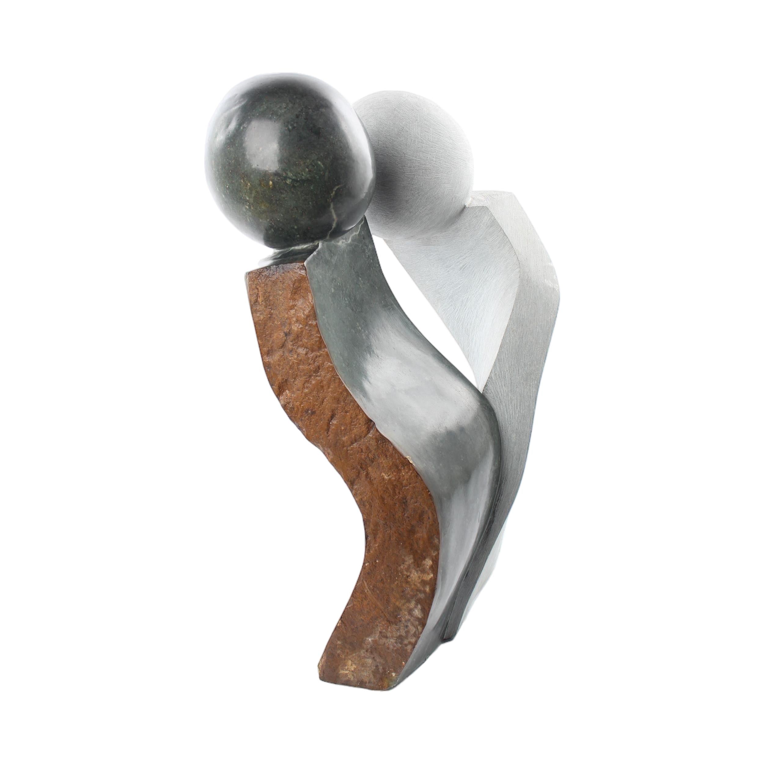 Shona Tribe Opal Stone Couples ~24.8" Tall - Couples