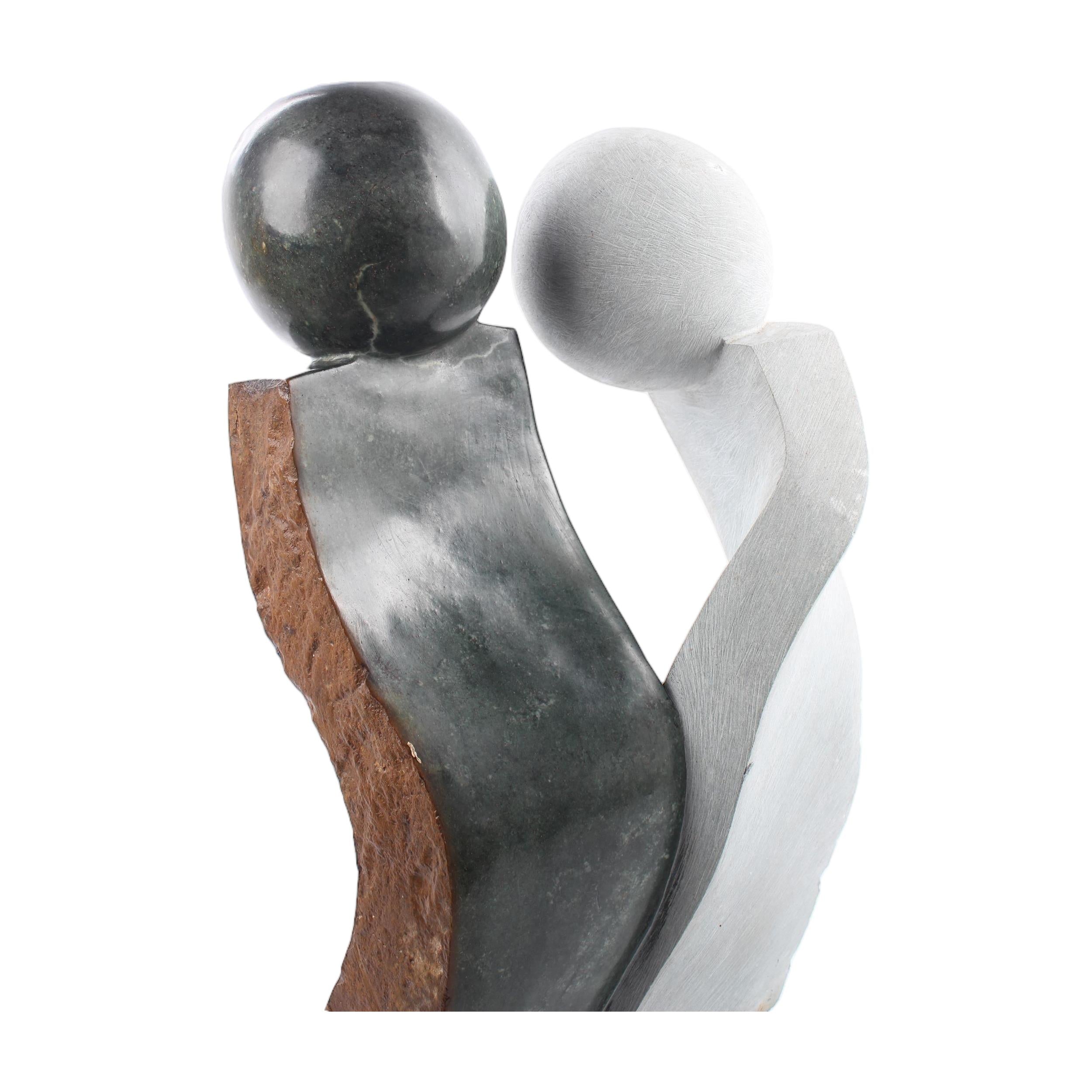 Shona Tribe Opal Stone Couples ~24.8" Tall - Couples