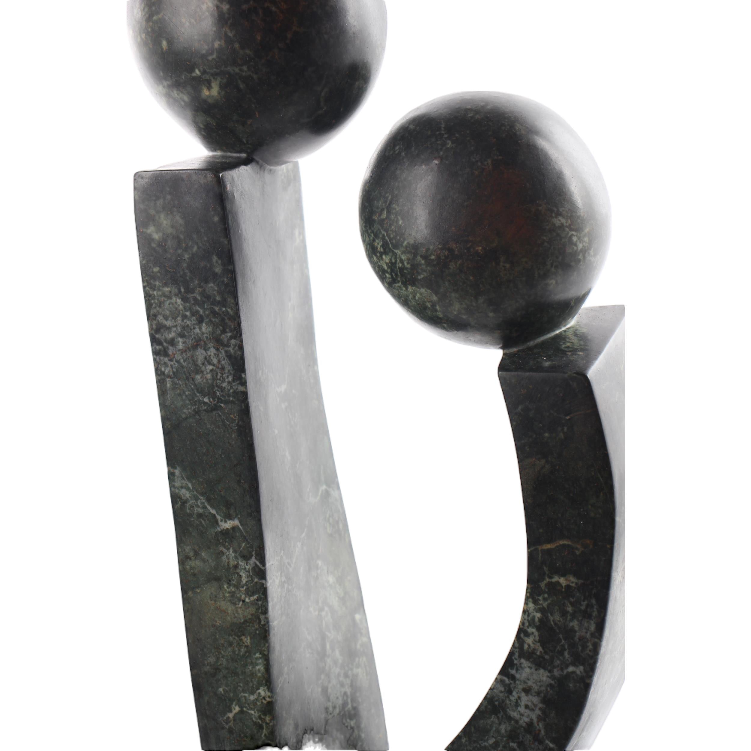 Shona Tribe Opal Stone Couples ~28.0" Tall - Couples