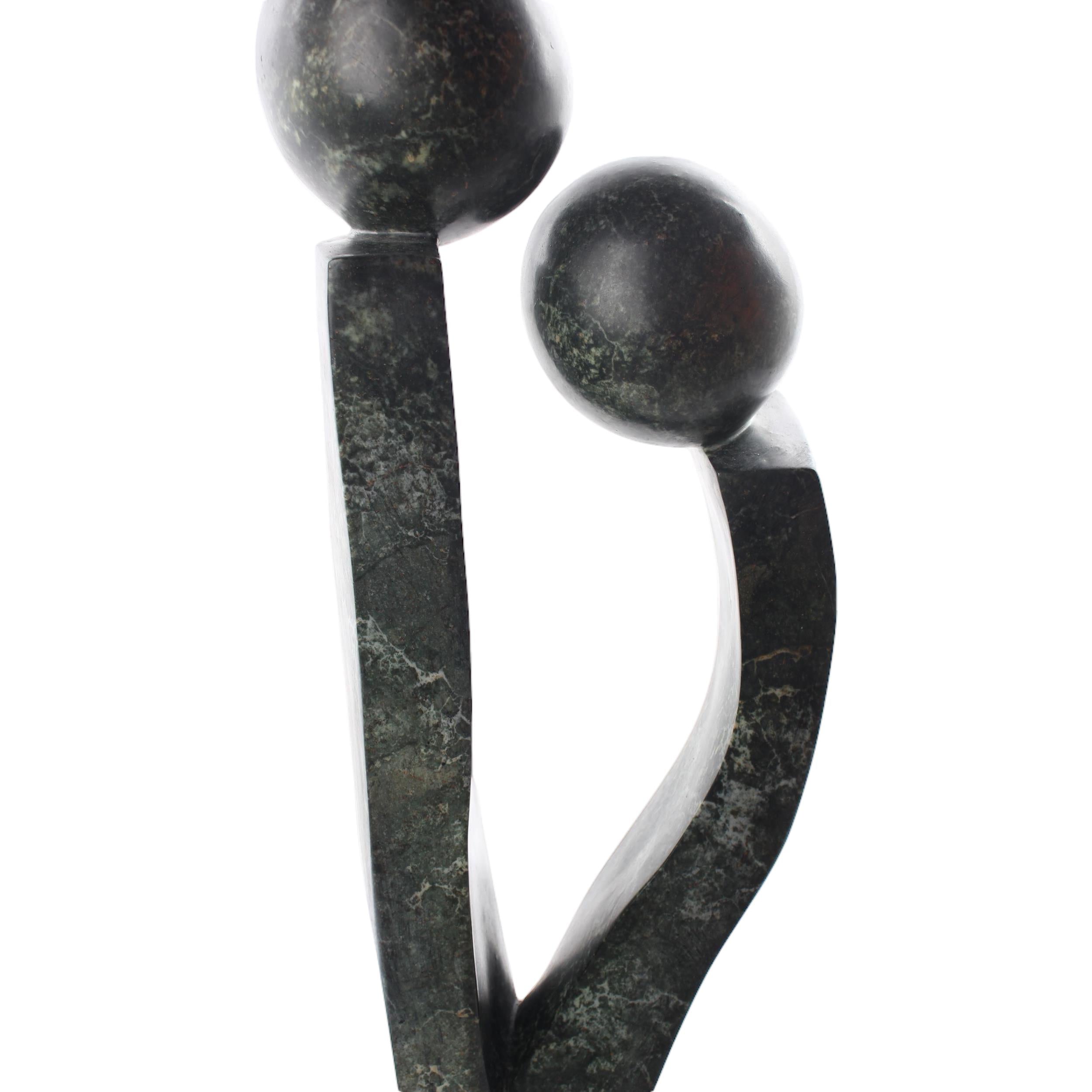 Shona Tribe Opal Stone Couples ~28.0" Tall - Couples