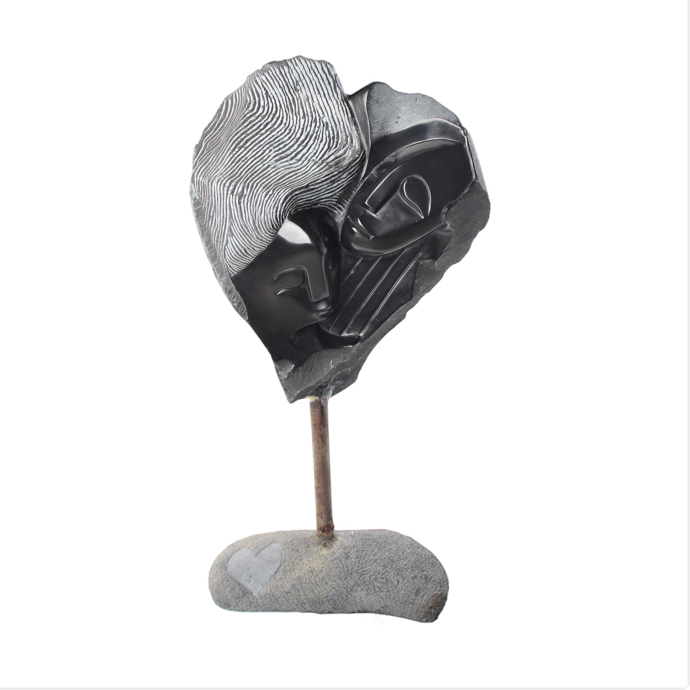Shona Tribe Wonderstone (Pyrophyllite) Mother and Child ~32.3" Tall