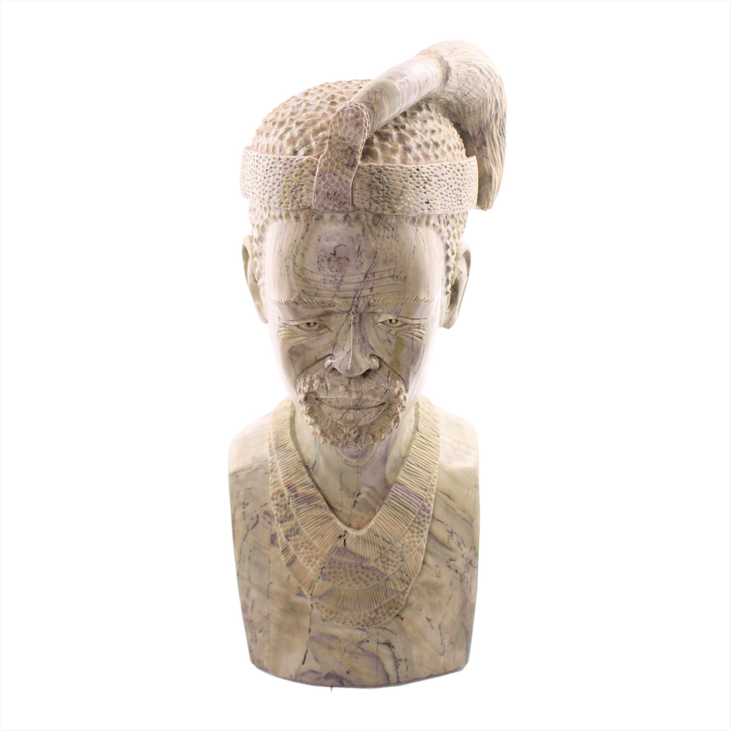 Shona Tribe Butter Jade Busts ~21.3" Tall - Busts