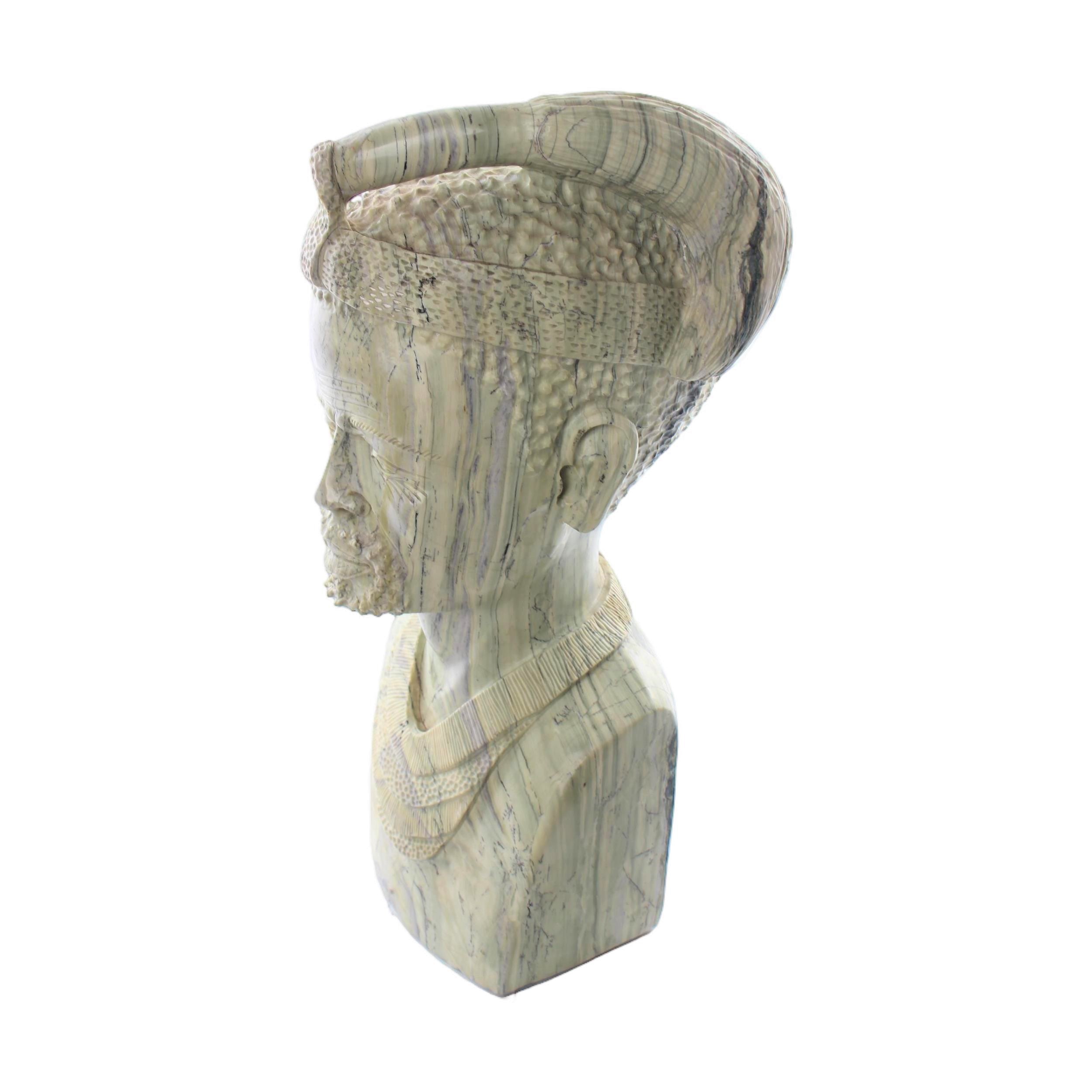 Shona Tribe Butter Jade Busts ~21.3" Tall - Busts