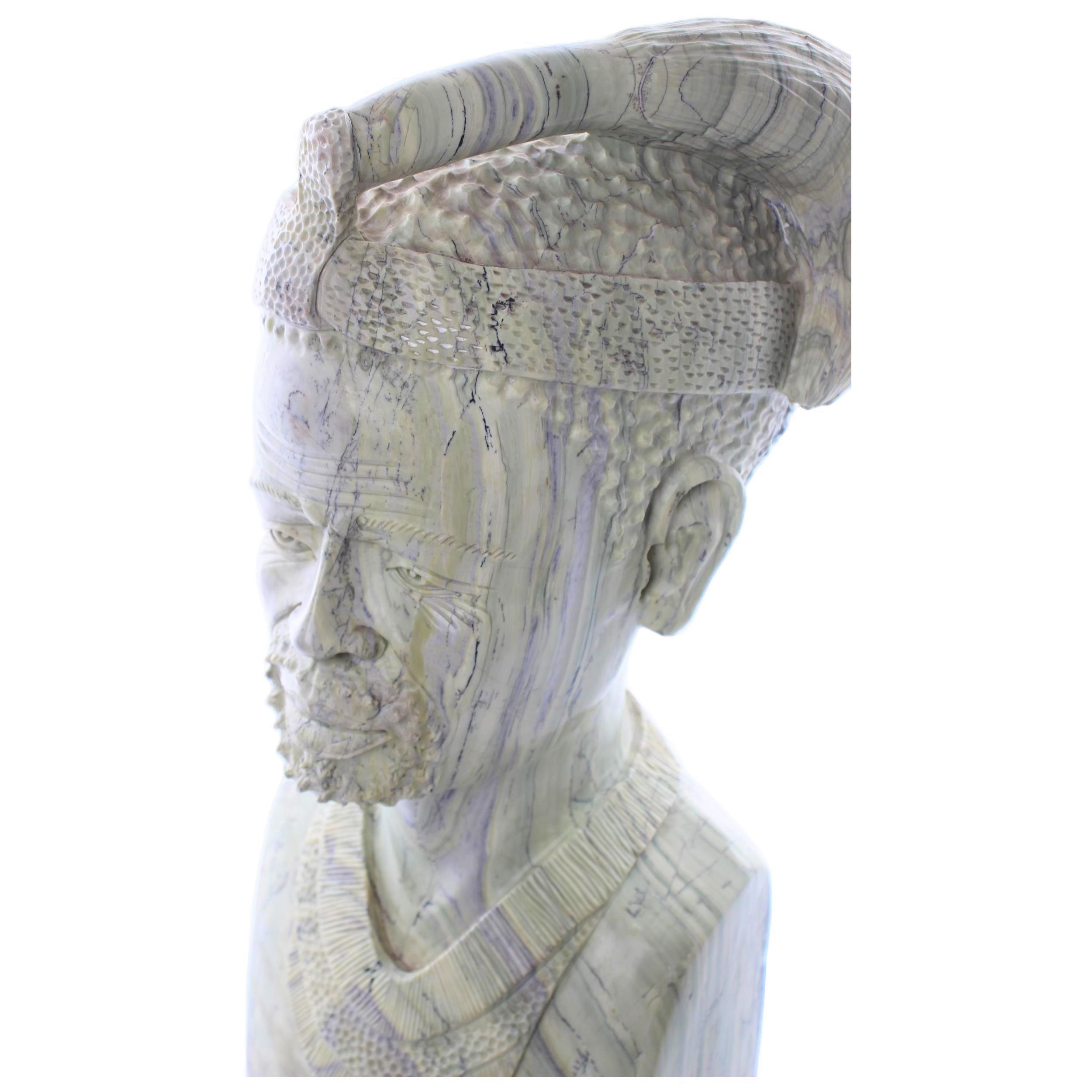 Shona Tribe Butter Jade Busts ~21.3" Tall - Busts