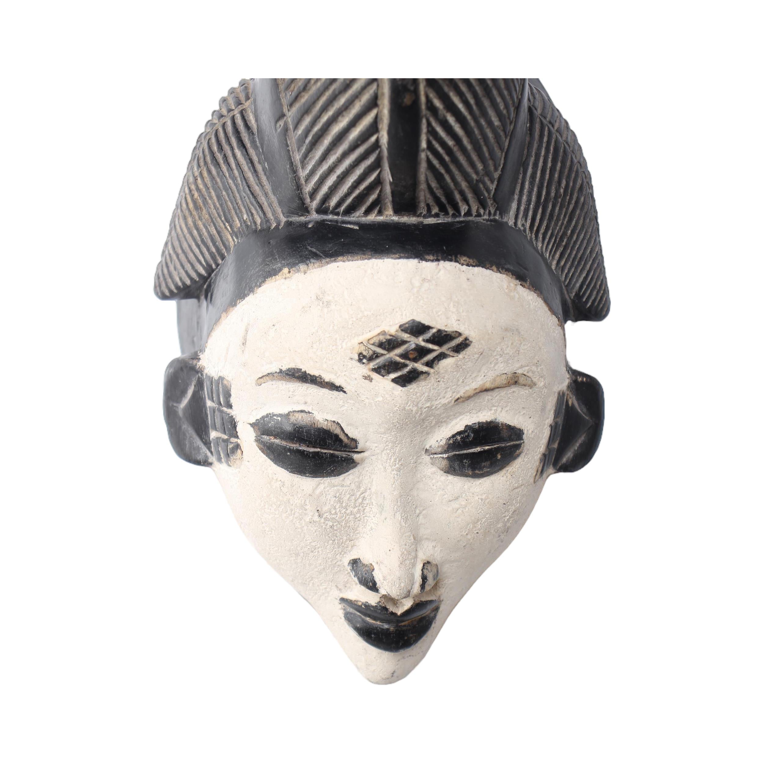 Punu Tribe Wooden Mask ~14.2" Tall