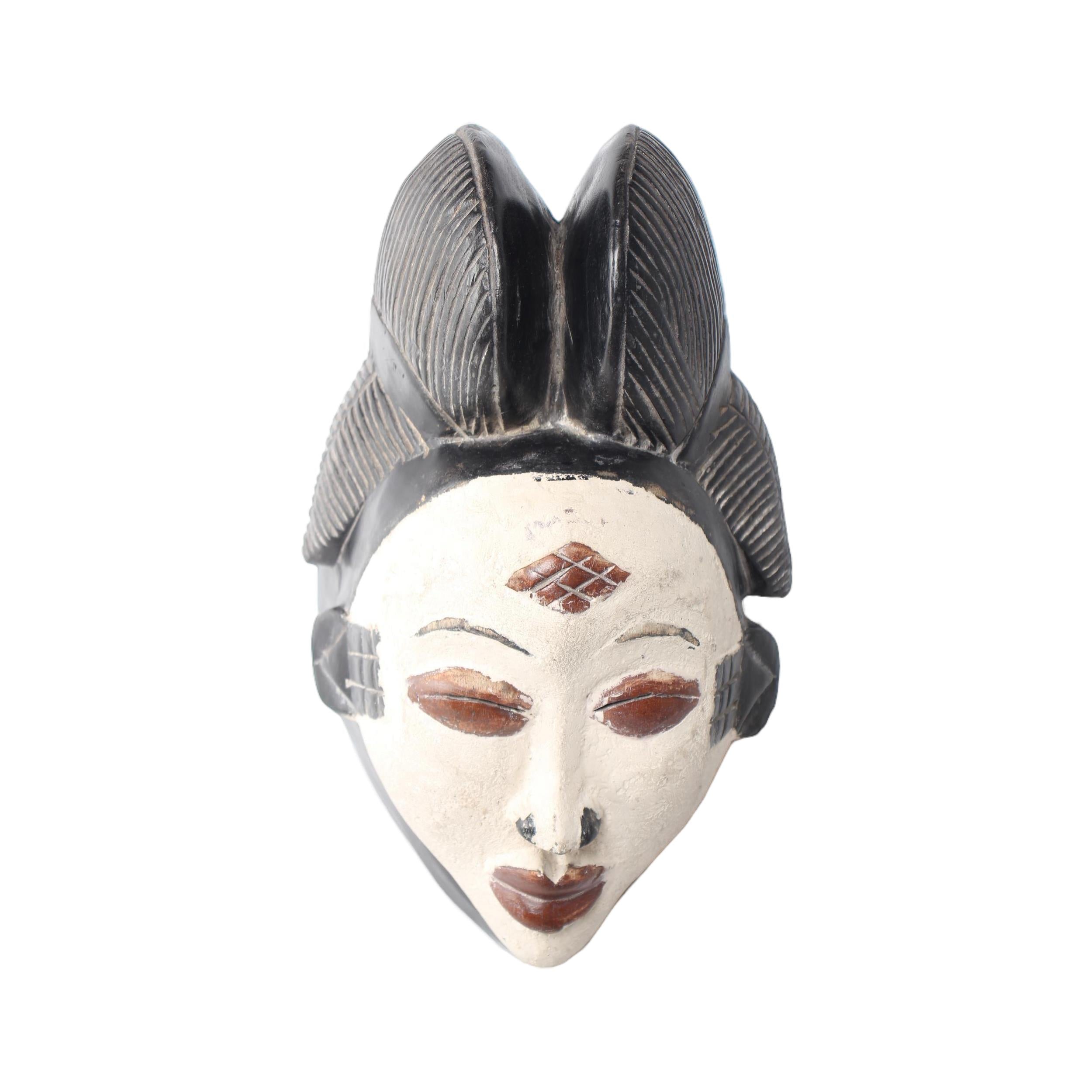 Punu Tribe Wooden Mask ~14.6" Tall