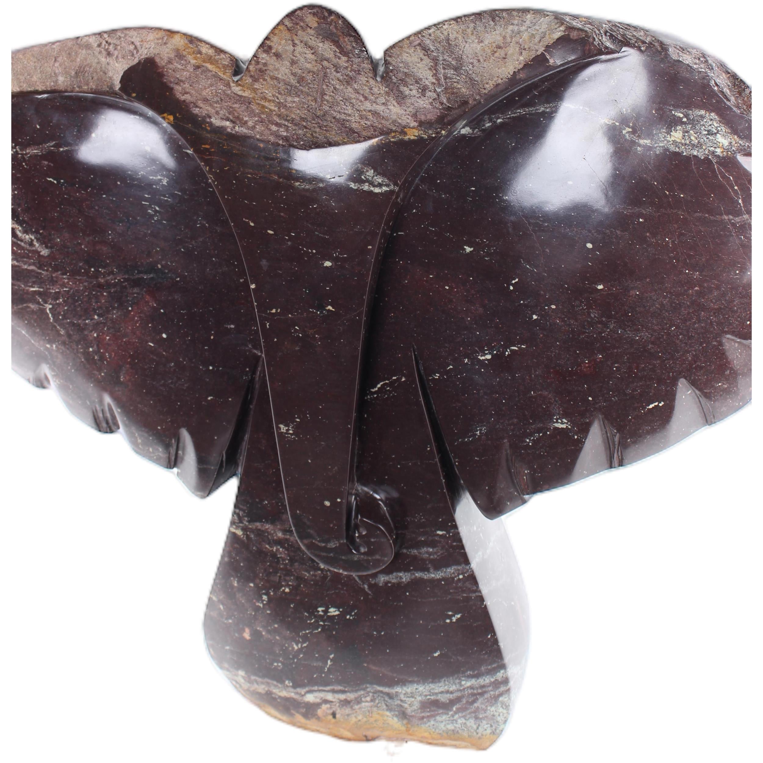 Shona Tribe Cobalt Stone Elephant ~31.5" Tall - Elephant