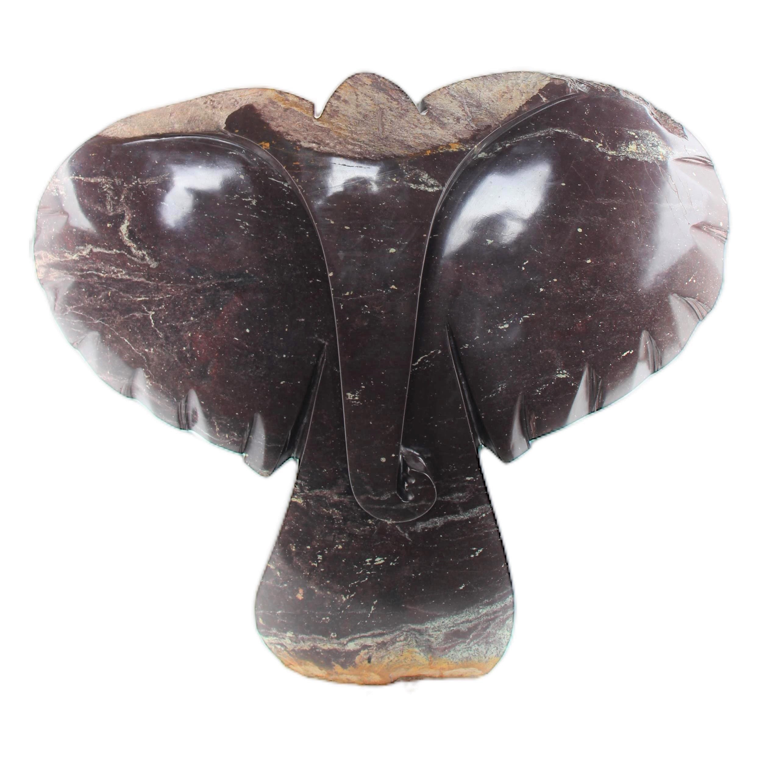 Shona Tribe Cobalt Stone Elephant ~31.5" Tall - Elephant