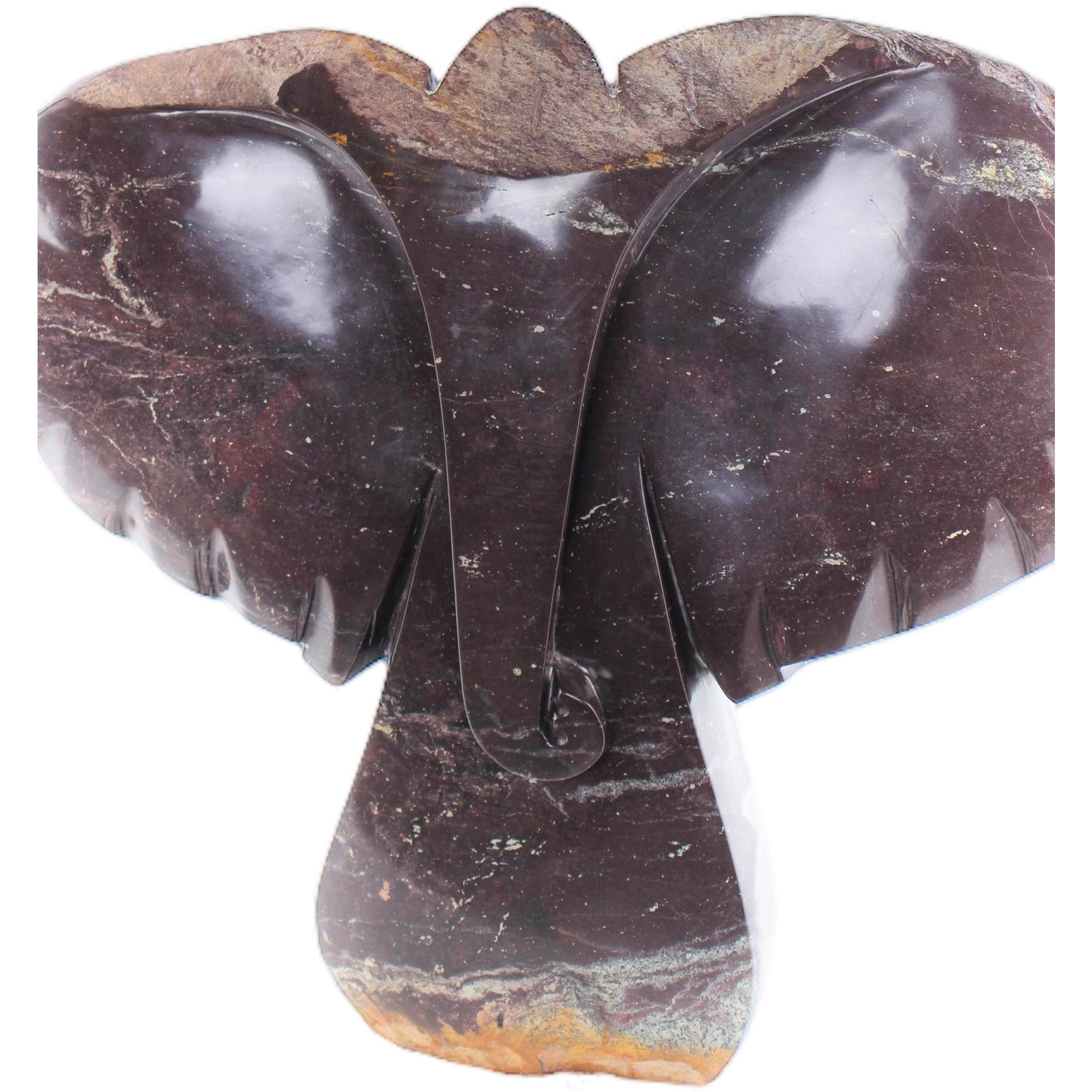 Shona Tribe Cobalt Stone Elephant ~31.5" Tall - Elephant