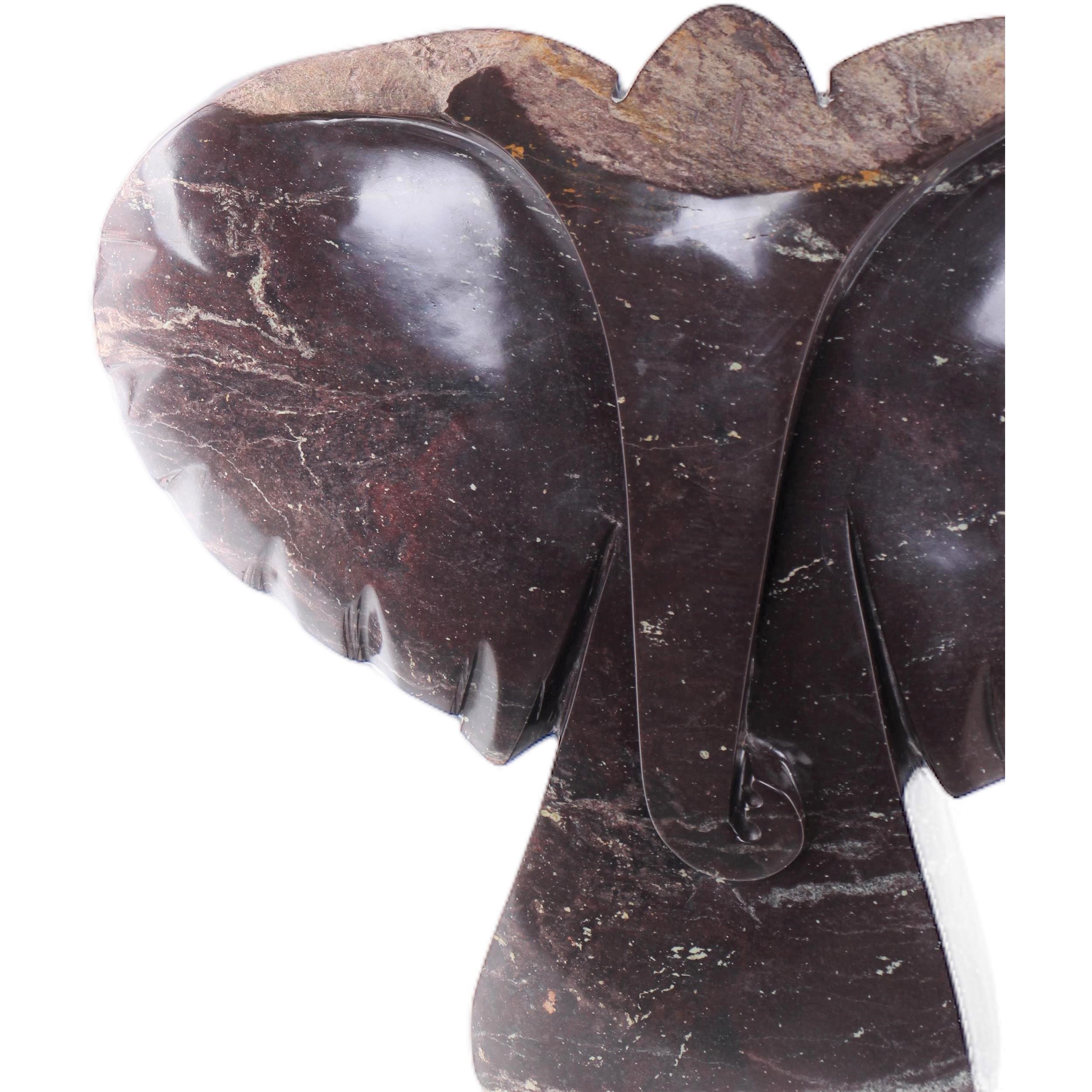 Shona Tribe Cobalt Stone Elephant ~31.5" Tall - Elephant