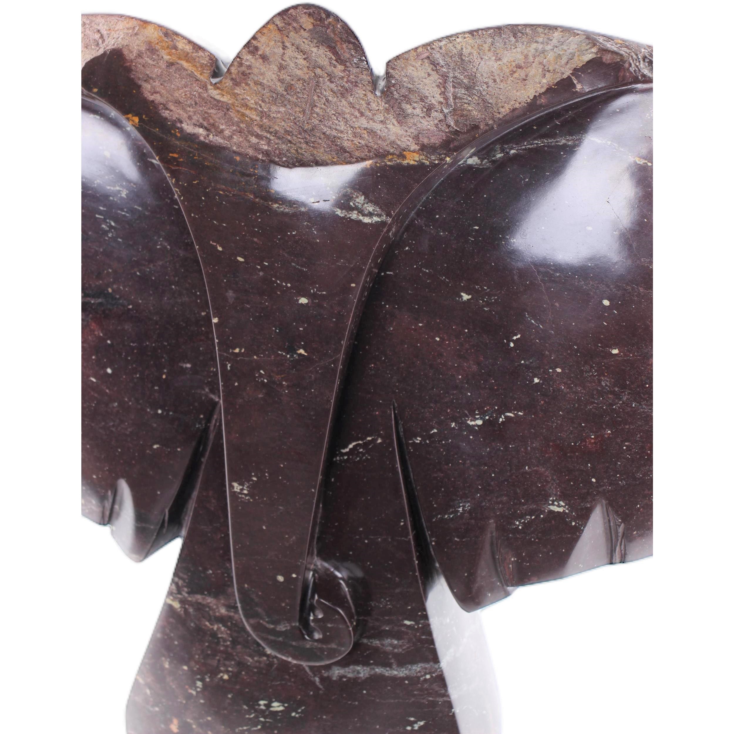 Shona Tribe Cobalt Stone Elephant ~31.5" Tall - Elephant