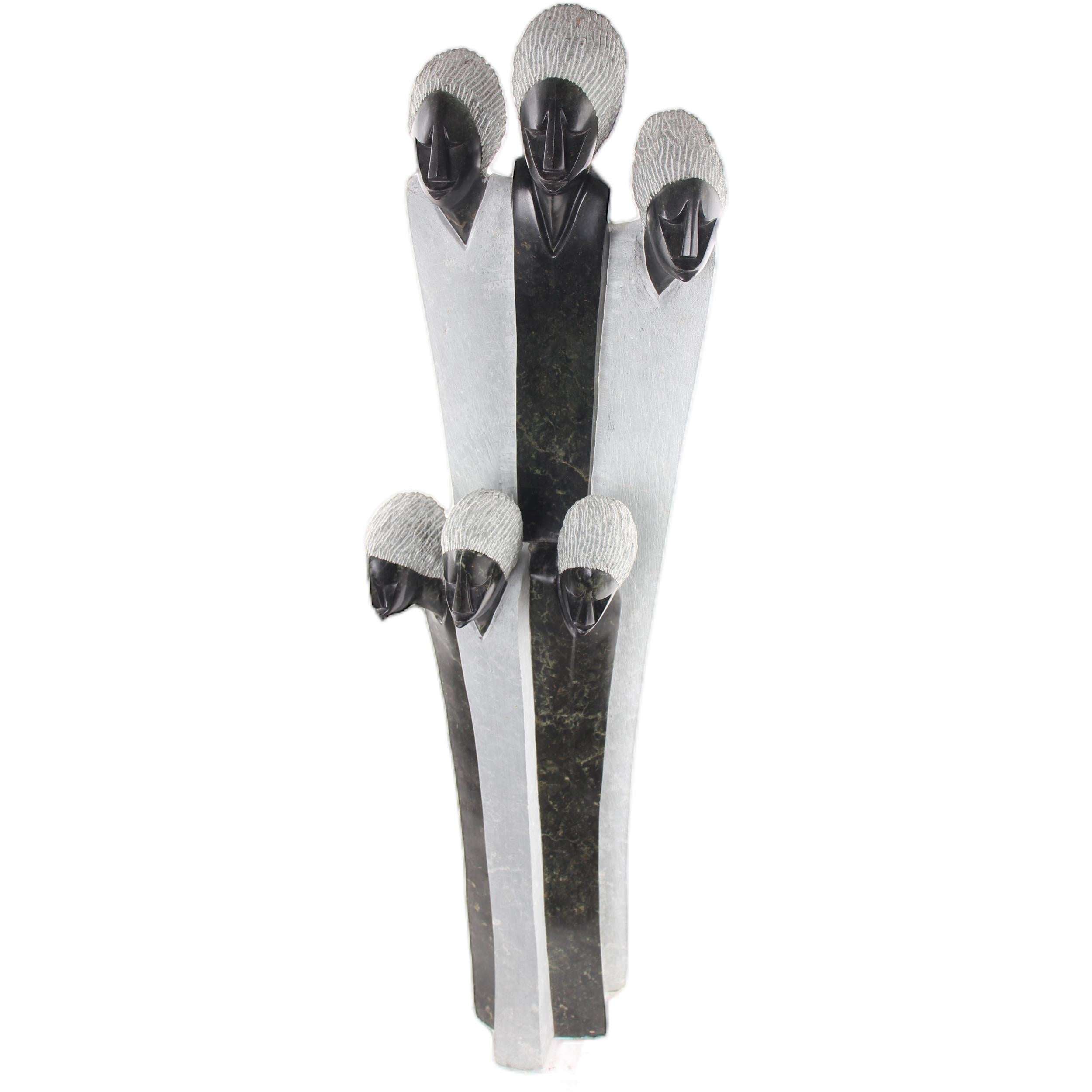 Shona Tribe Opal Stone Families ~54.3" Tall - Families