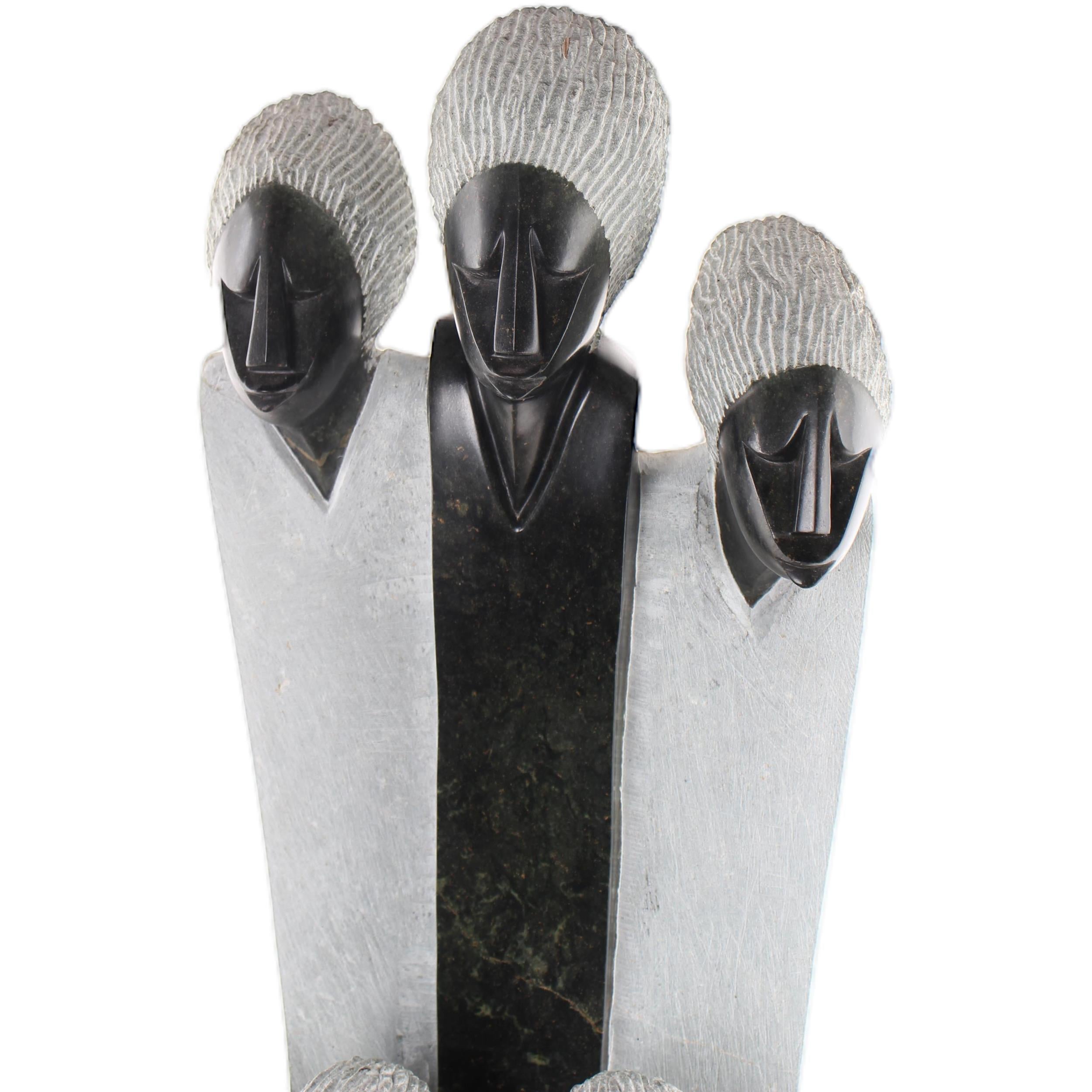 Shona Tribe Opal Stone Families ~54.3" Tall - Families