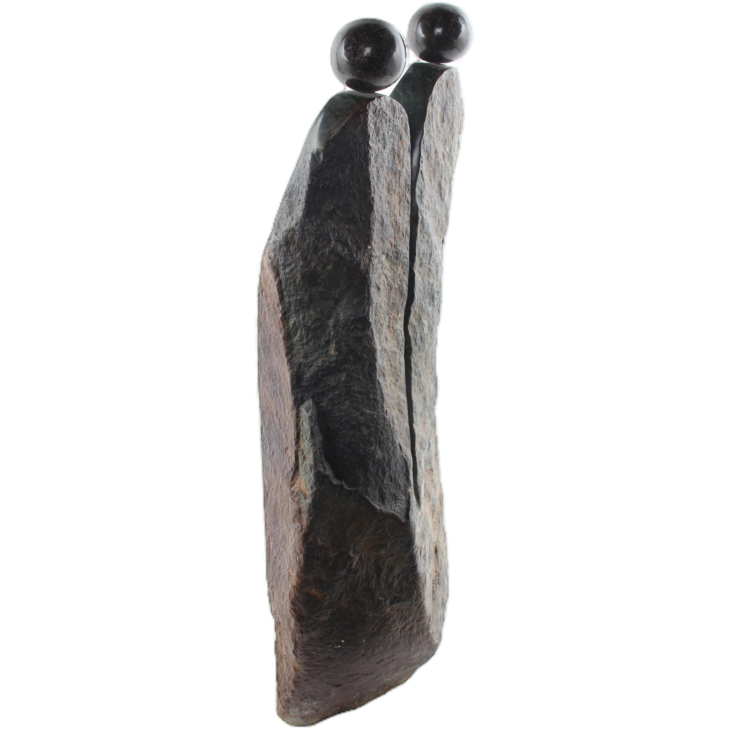 Shona Tribe Opal Stone Lovers ~38.2" Tall - Lovers