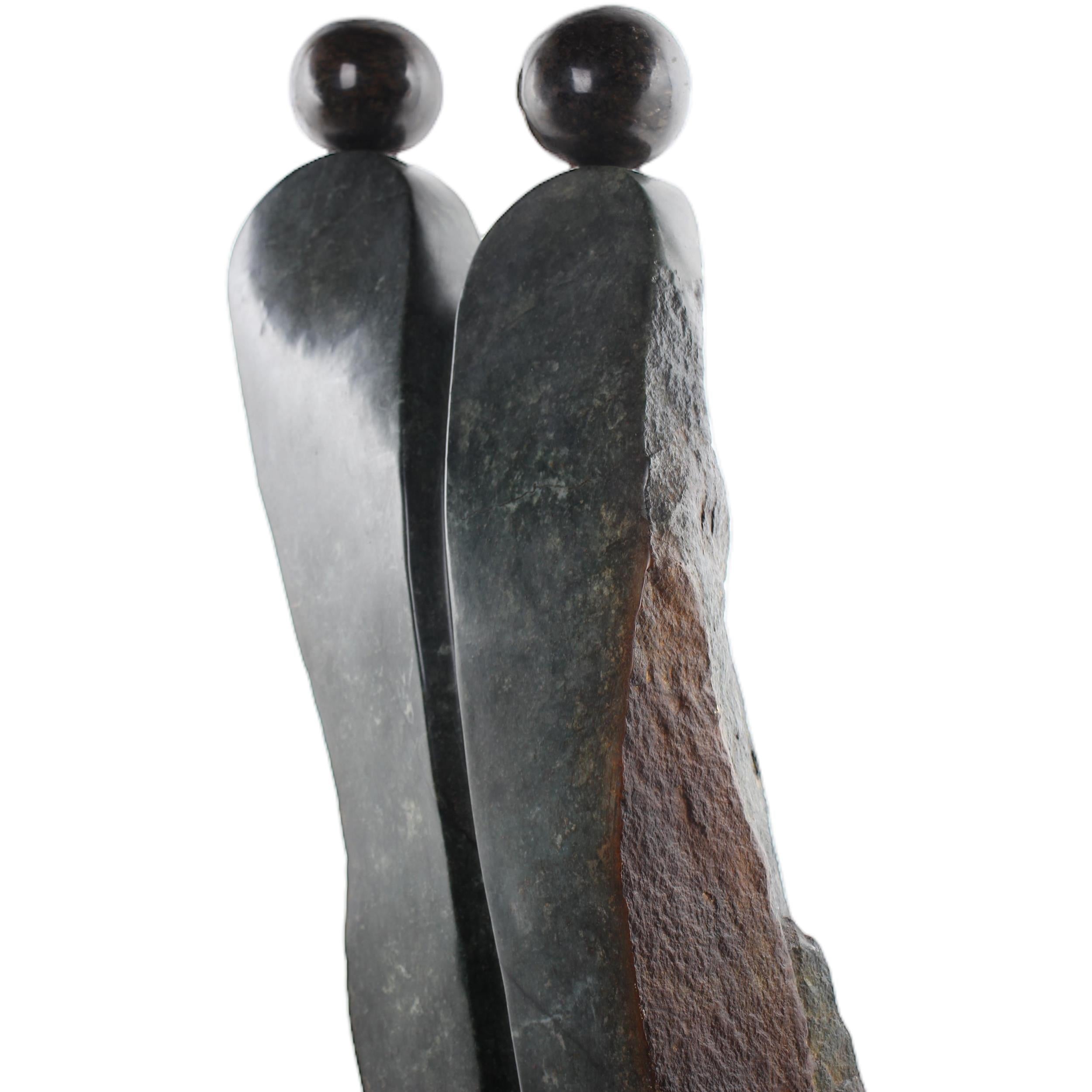 Shona Tribe Opal Stone Lovers ~38.2" Tall - Lovers