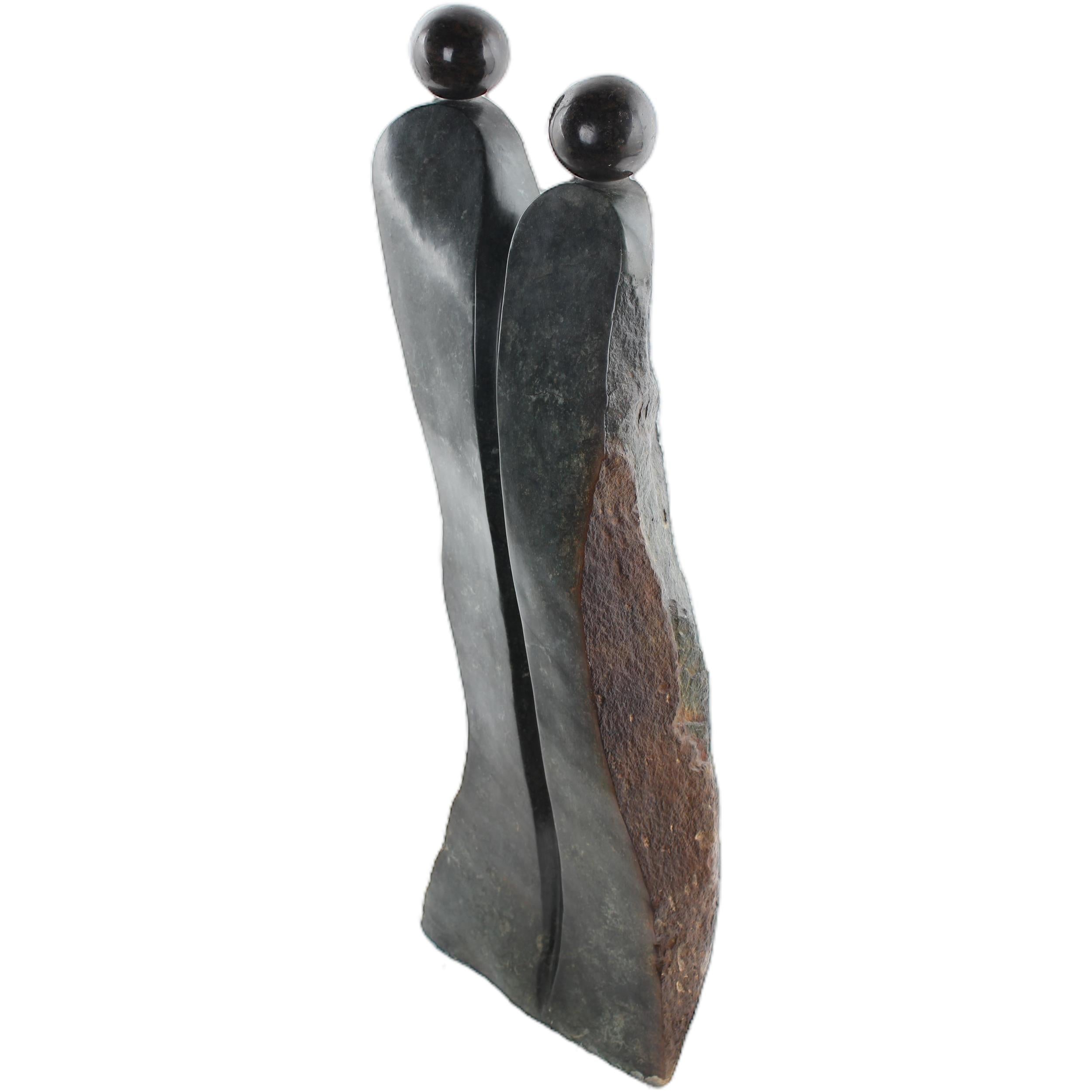 Shona Tribe Opal Stone Lovers ~38.2" Tall - Lovers