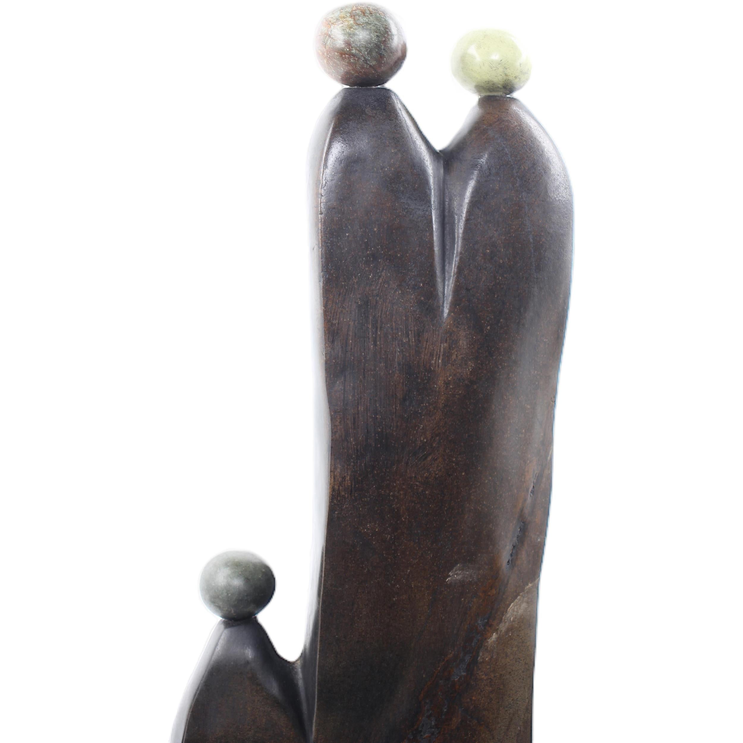 Shona Tribe Opal Stone Families ~32.7" Tall - Families