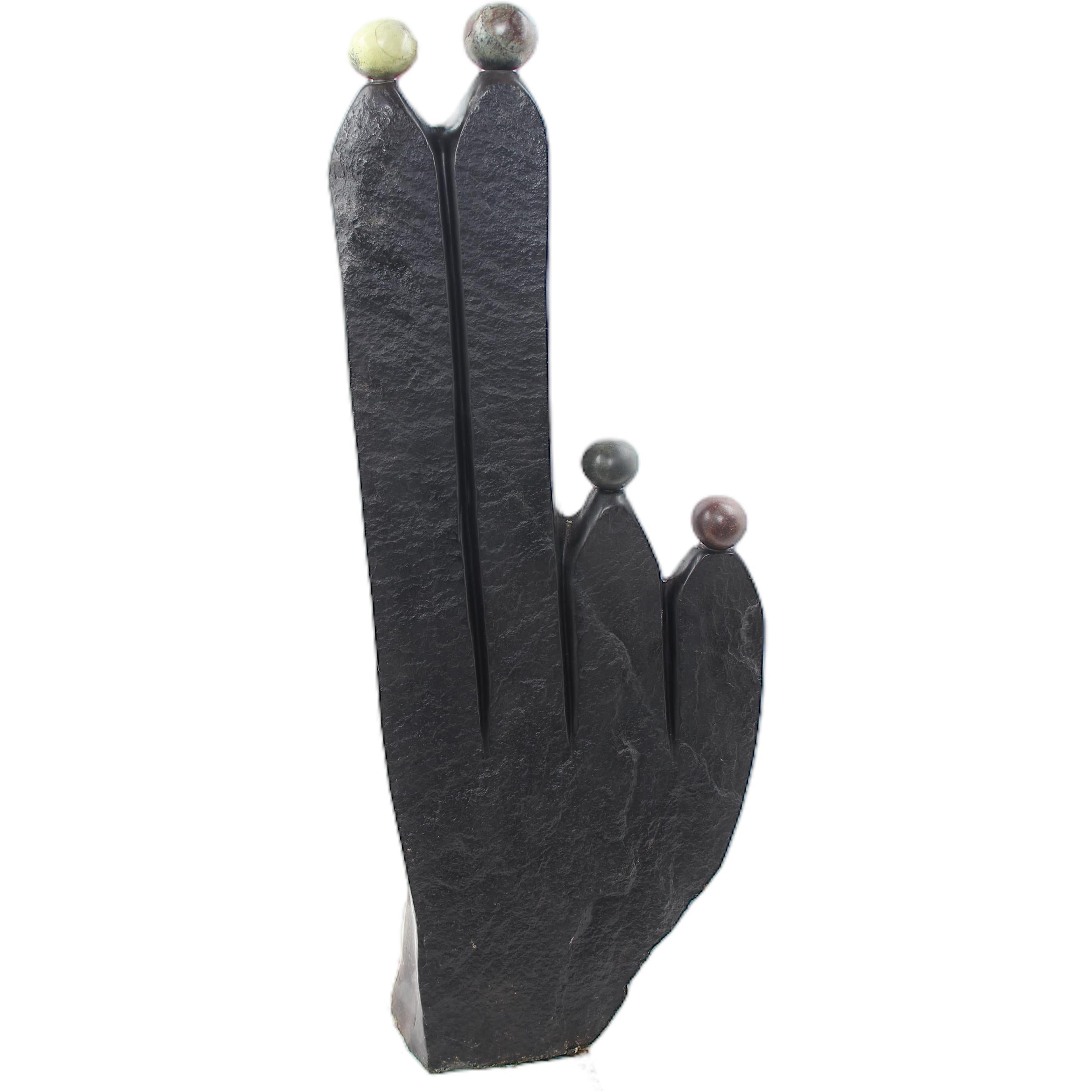 Shona Tribe Opal Stone Families ~32.7" Tall - Families