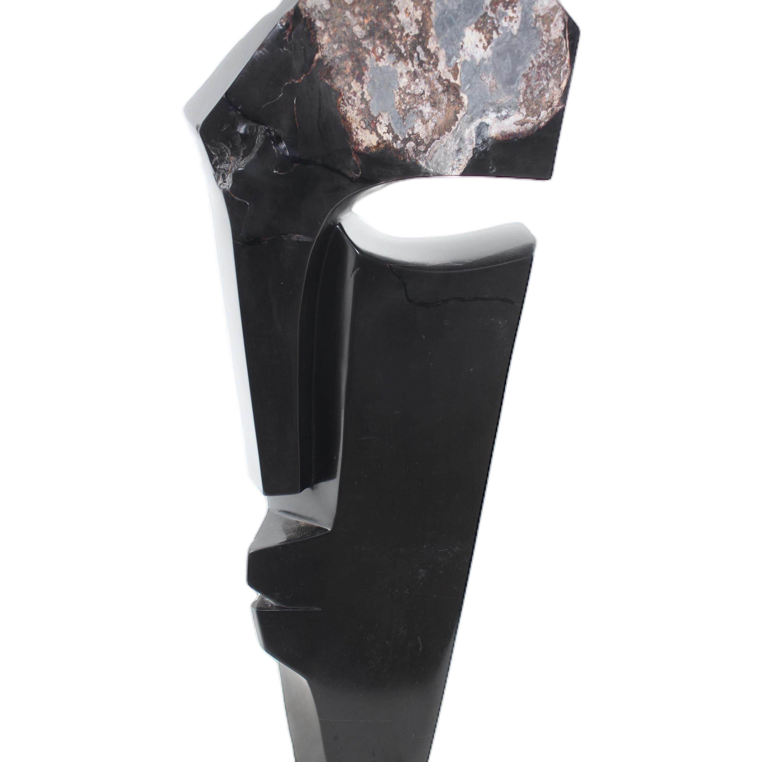 Shona Tribe Wonderstone Cubic Faces (Contemporary) ~31.1" Tall - Cubic Faces (Contemporary)