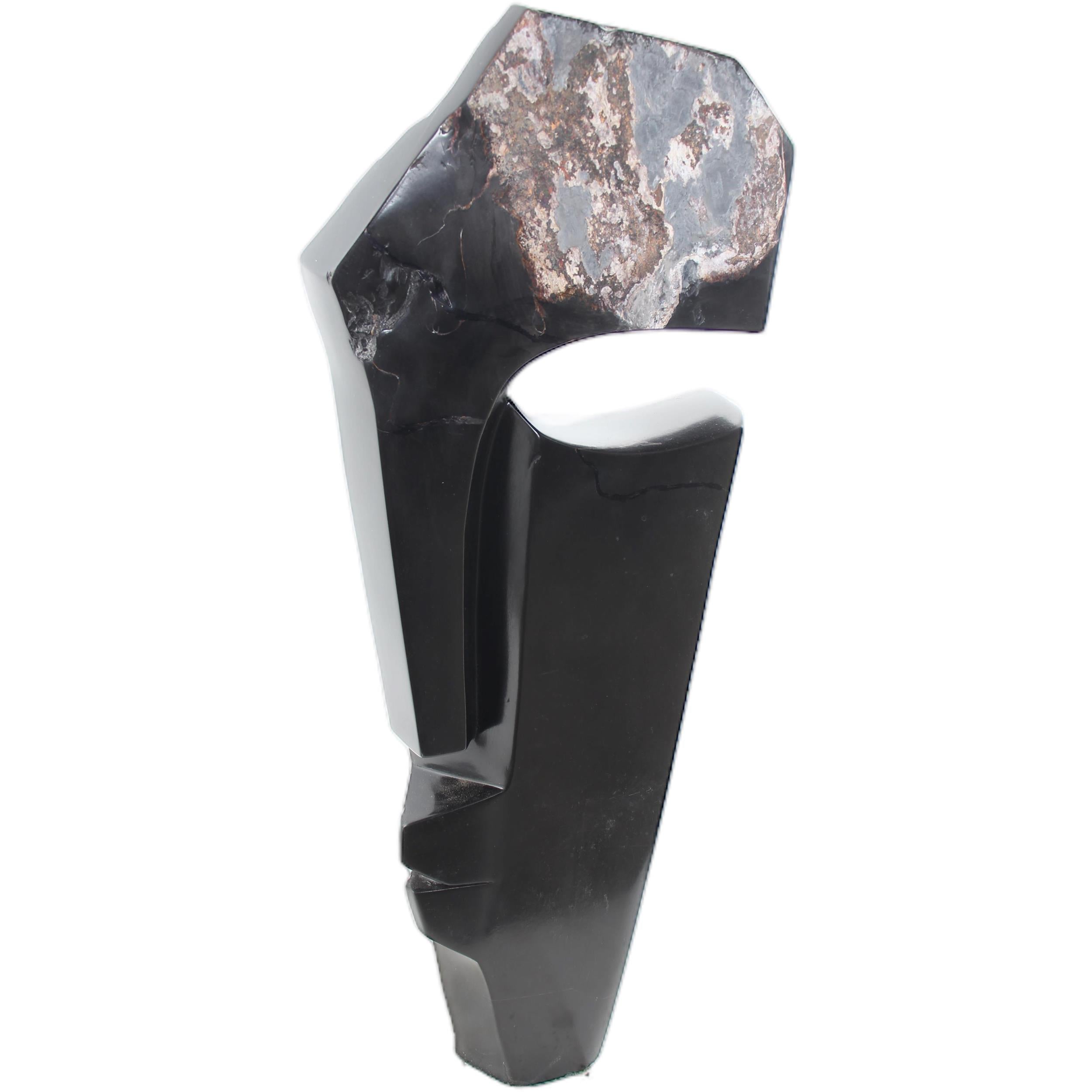 Shona Tribe Wonderstone Cubic Faces (Contemporary) ~31.1" Tall - Cubic Faces (Contemporary)