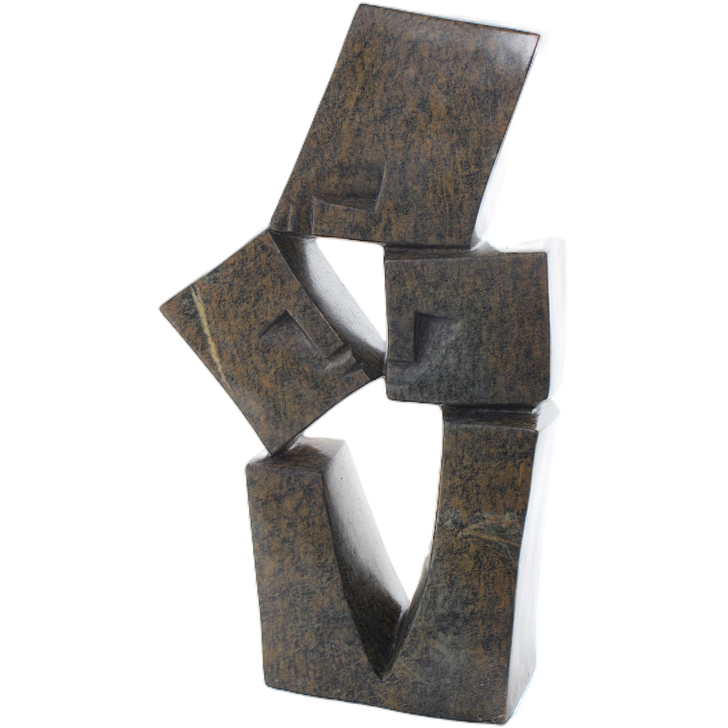 Shona Tribe Serpentine Stone Family Cubes ~20.9" Tall - Family Cubes