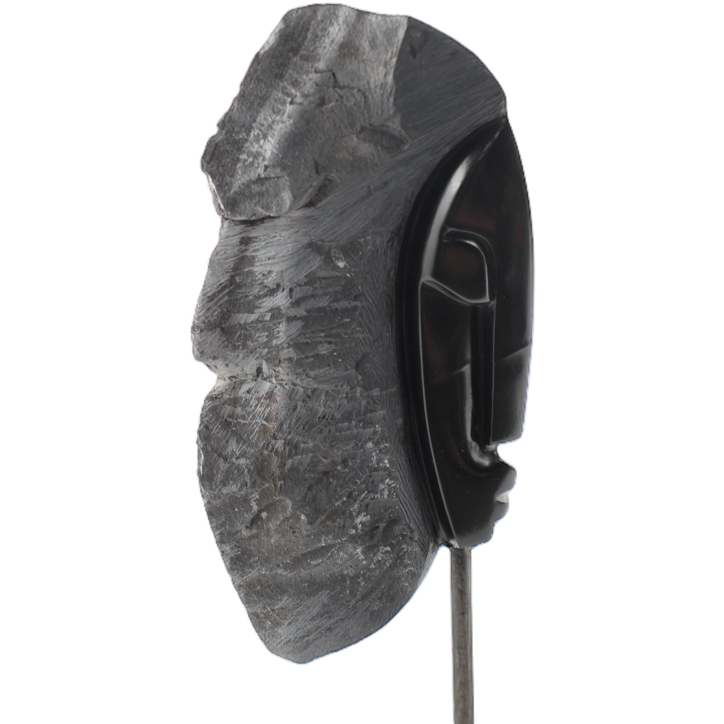 Shona Tribe Wonderstone Cubic Faces (Contemporary) ~16.5" Tall - Cubic Faces (Contemporary)