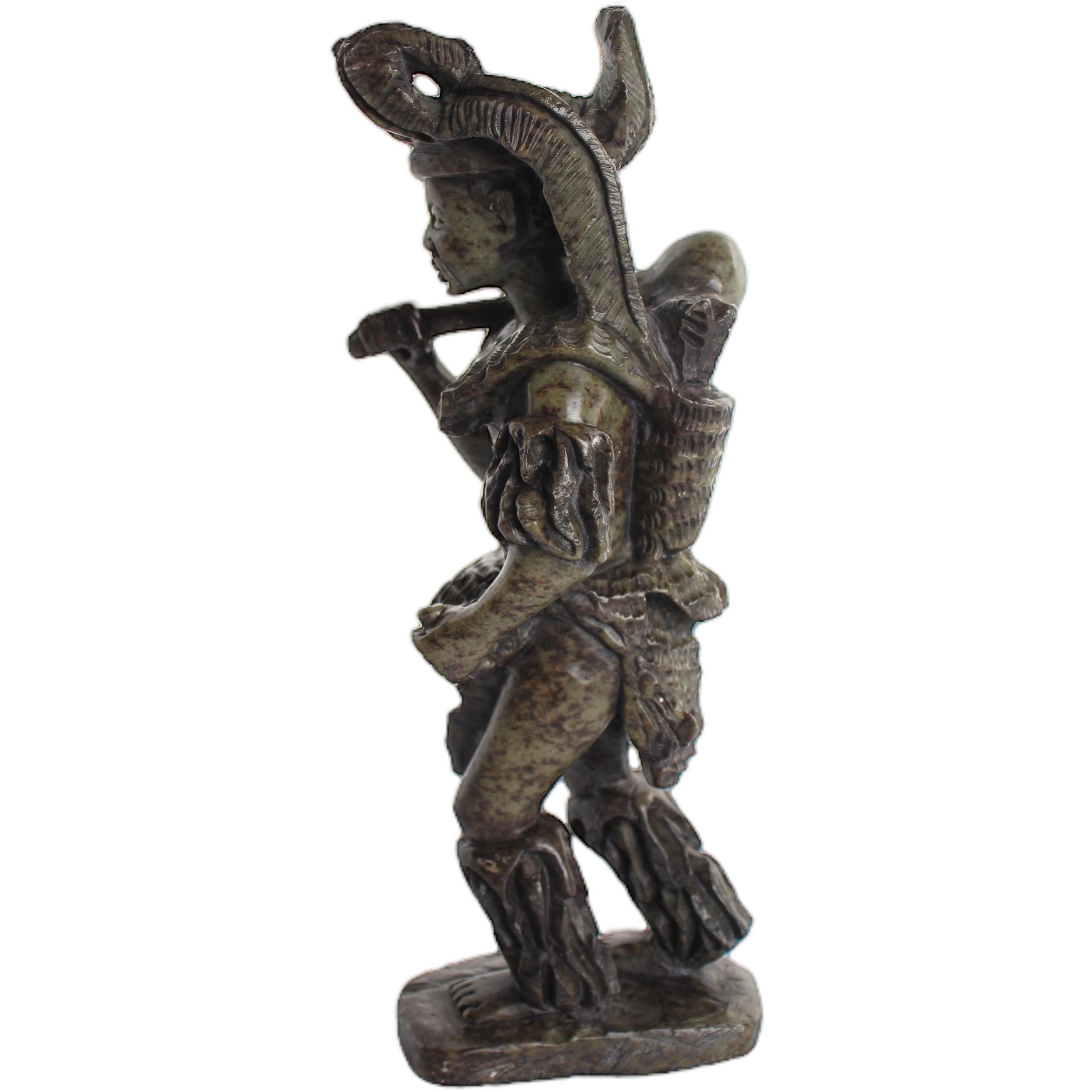 Shona Tribe Serpentine Stone Warrior Figure ~11.0" Tall