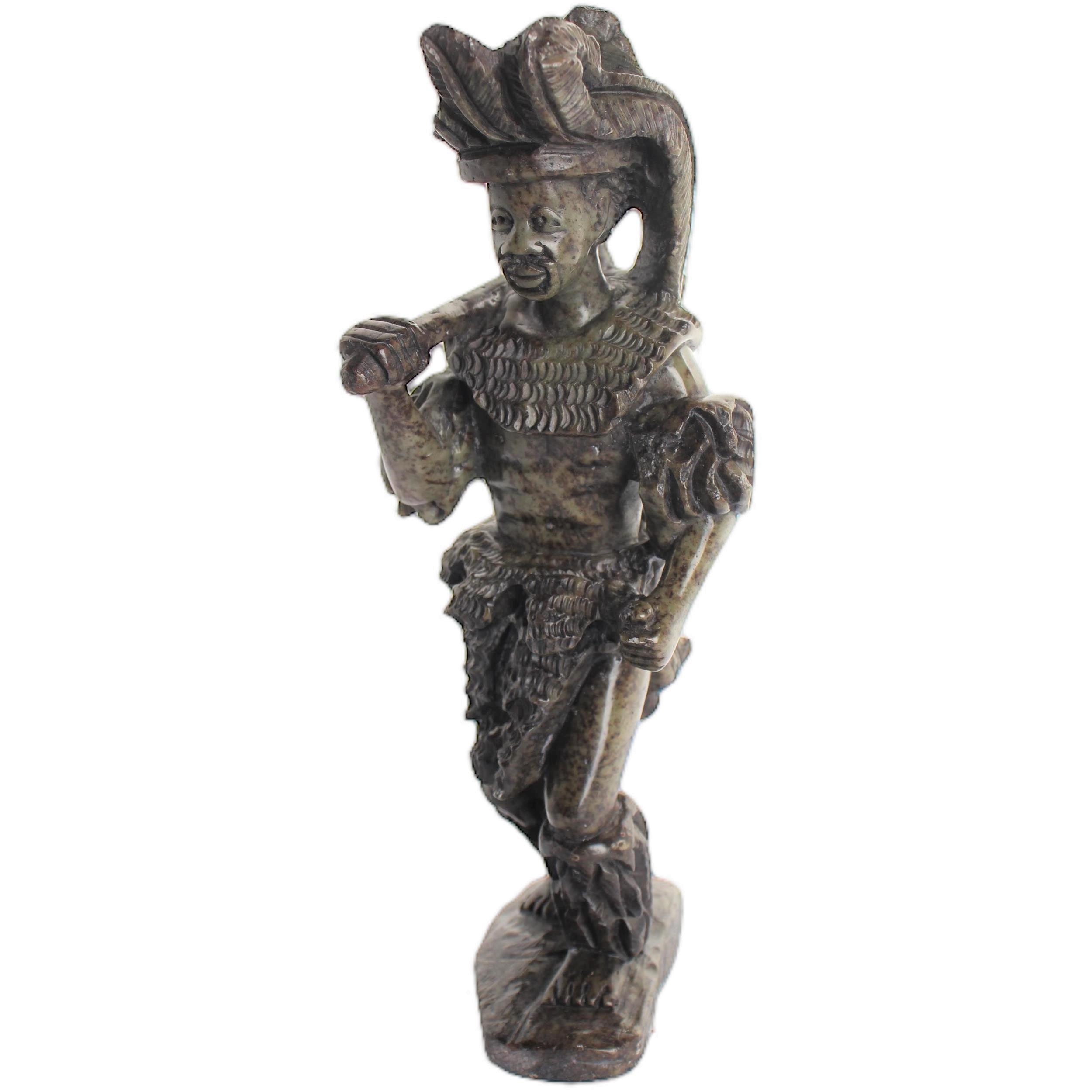 Shona Tribe Serpentine Stone Warrior Figure ~11.0" Tall - Warrior Figure