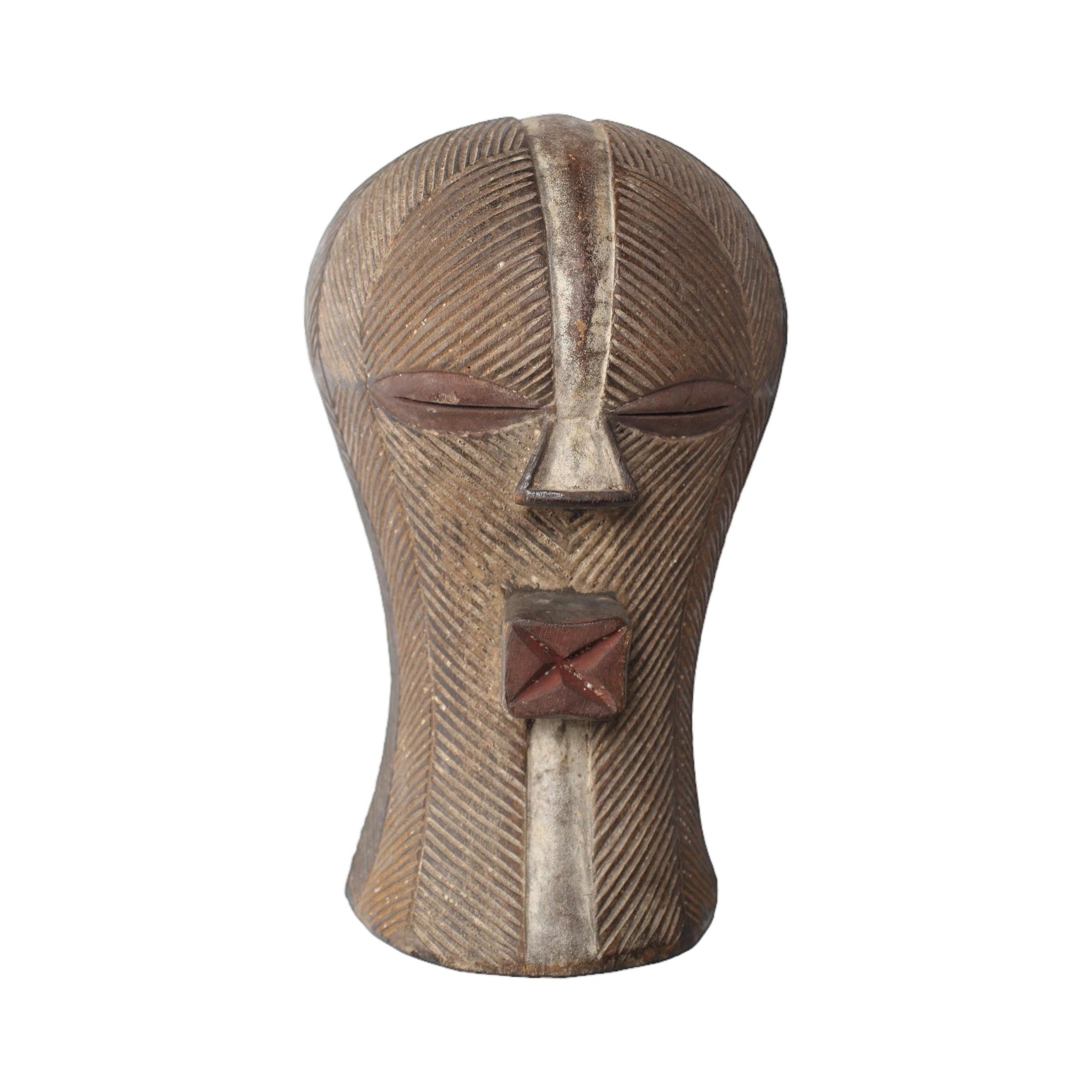 Basonge/Songye Tribe Mask ~12.2" Tall - African Angel Art