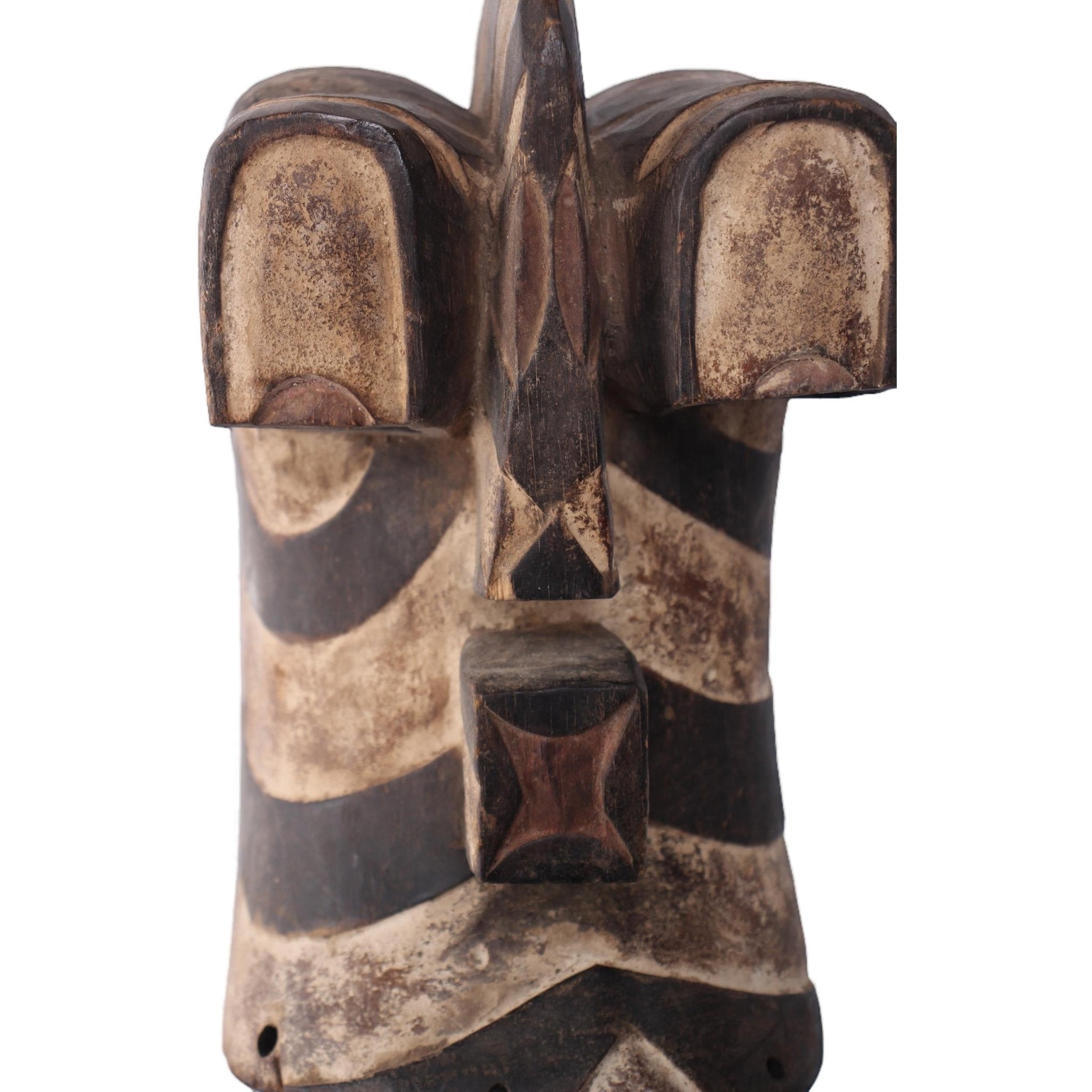 Basonge/Songye Tribe Mask ~12.2" Tall - African Angel Art