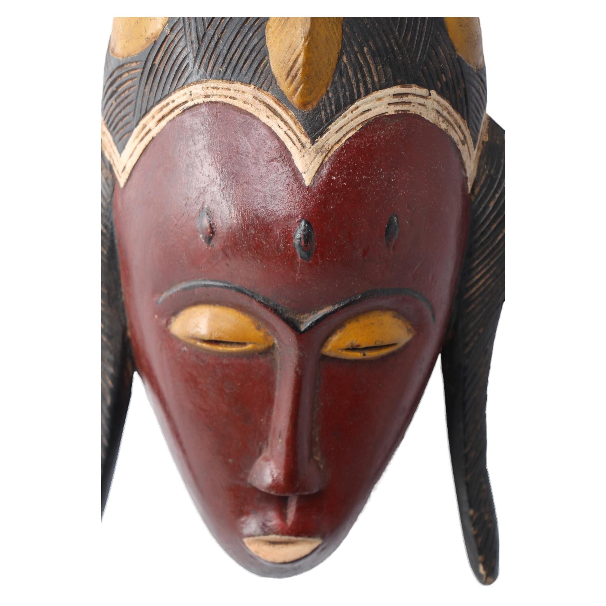 Baule Tribe Mask ~16.5" Tall - African Angel Art