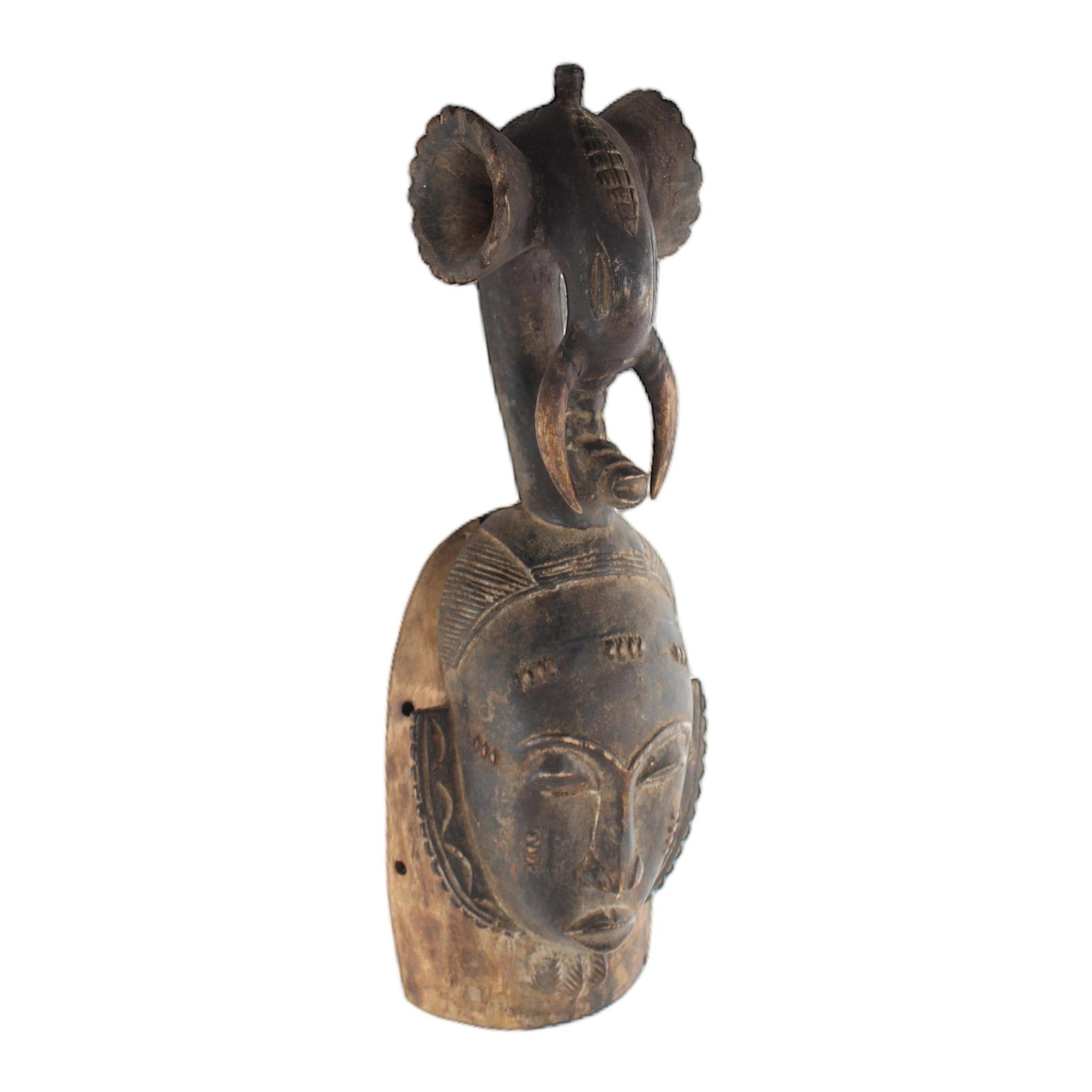 Baule Tribe Mask ~18.5" Tall - African Angel Art - Mask