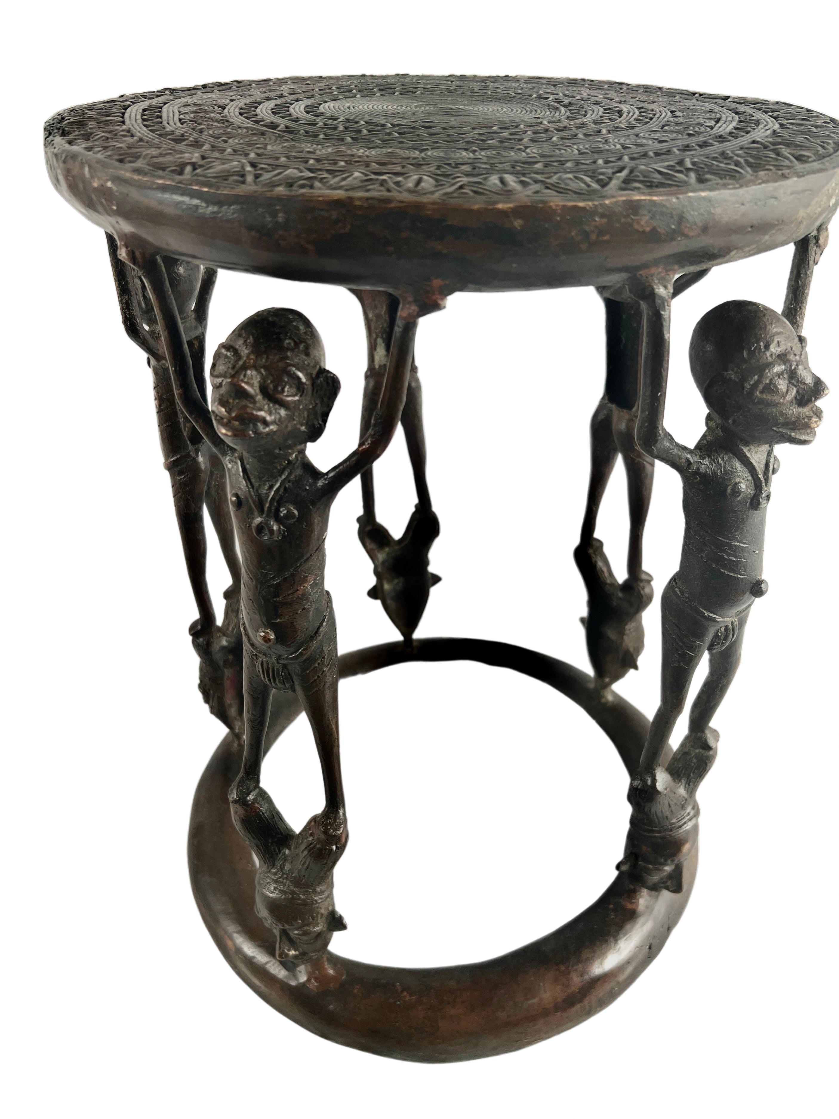 Bamoun Tribe Bronze Stool