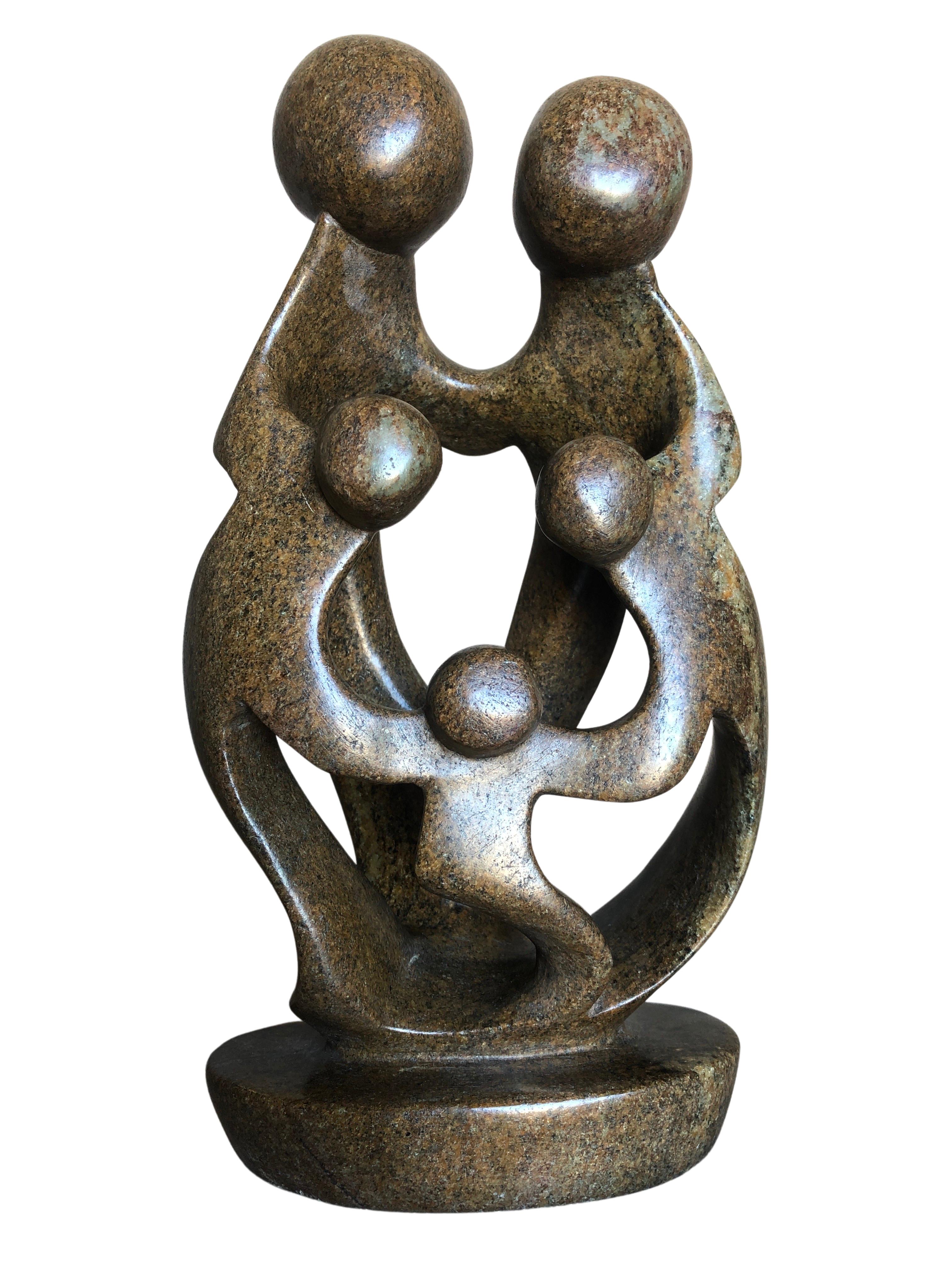 Shona Tribe Serpentine Rock Family of Five