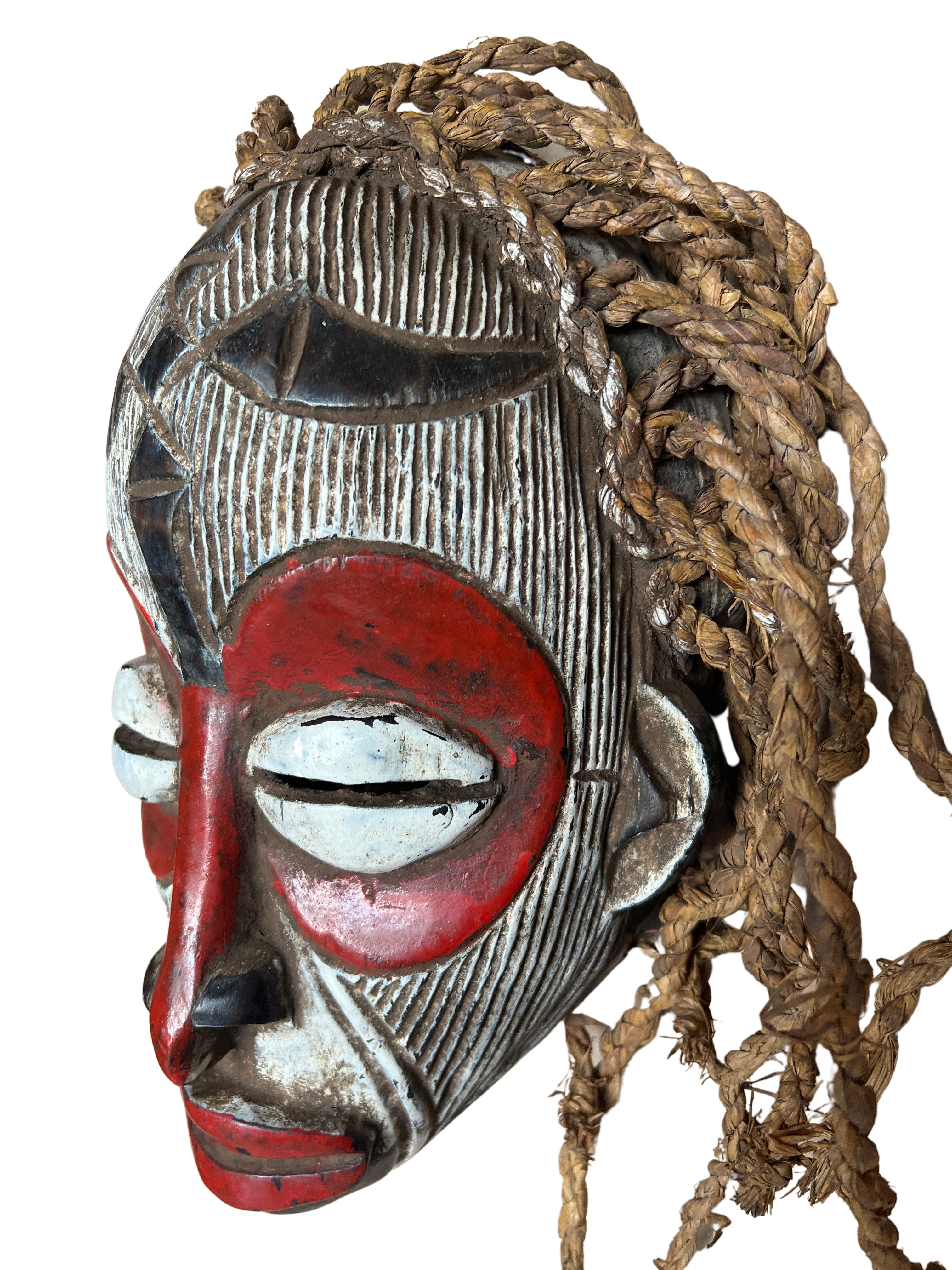 Chokwe Tribe Painted Mask - Chokwe