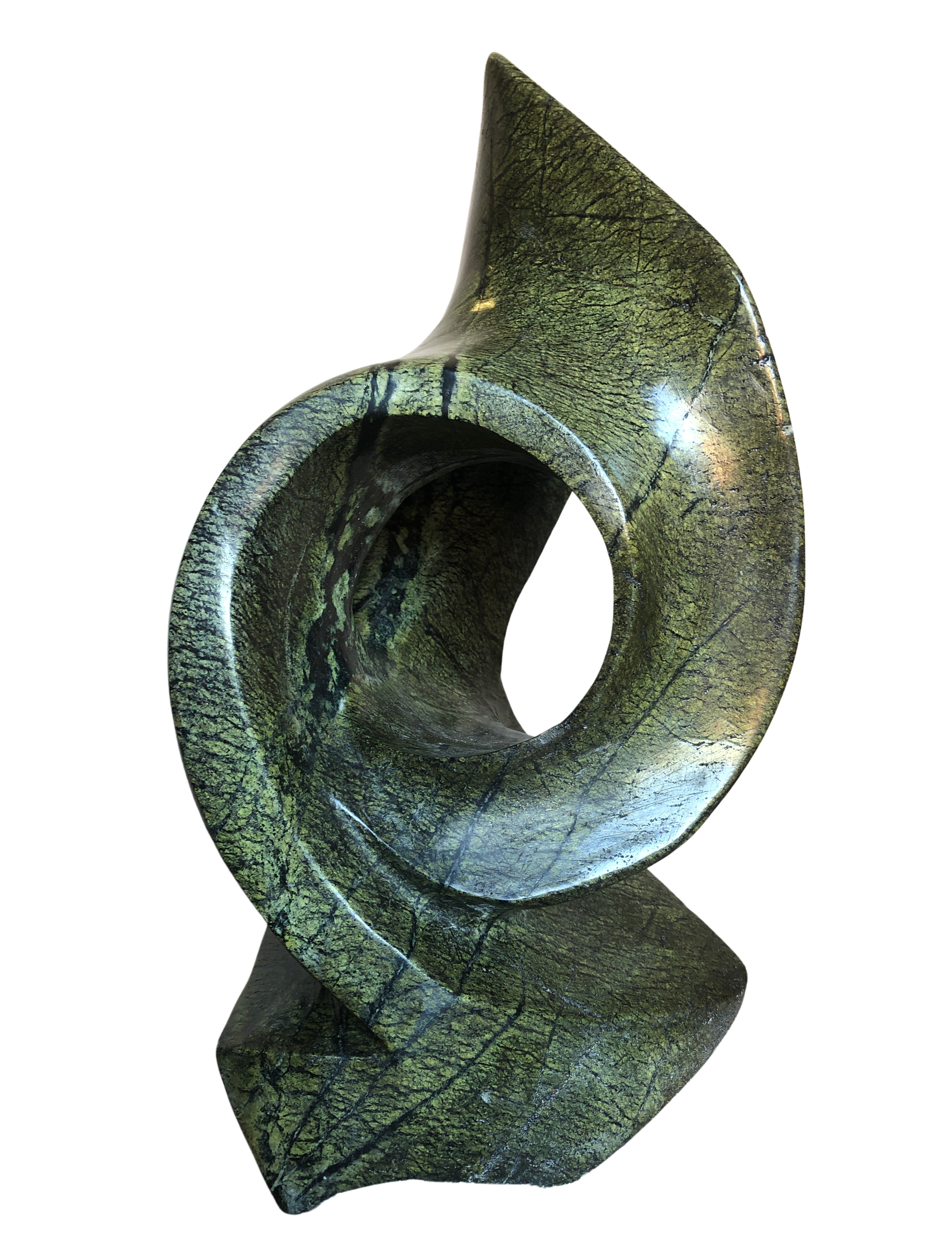 Shona Tribe Leopard Rock Flower - Sculpture & Statuary