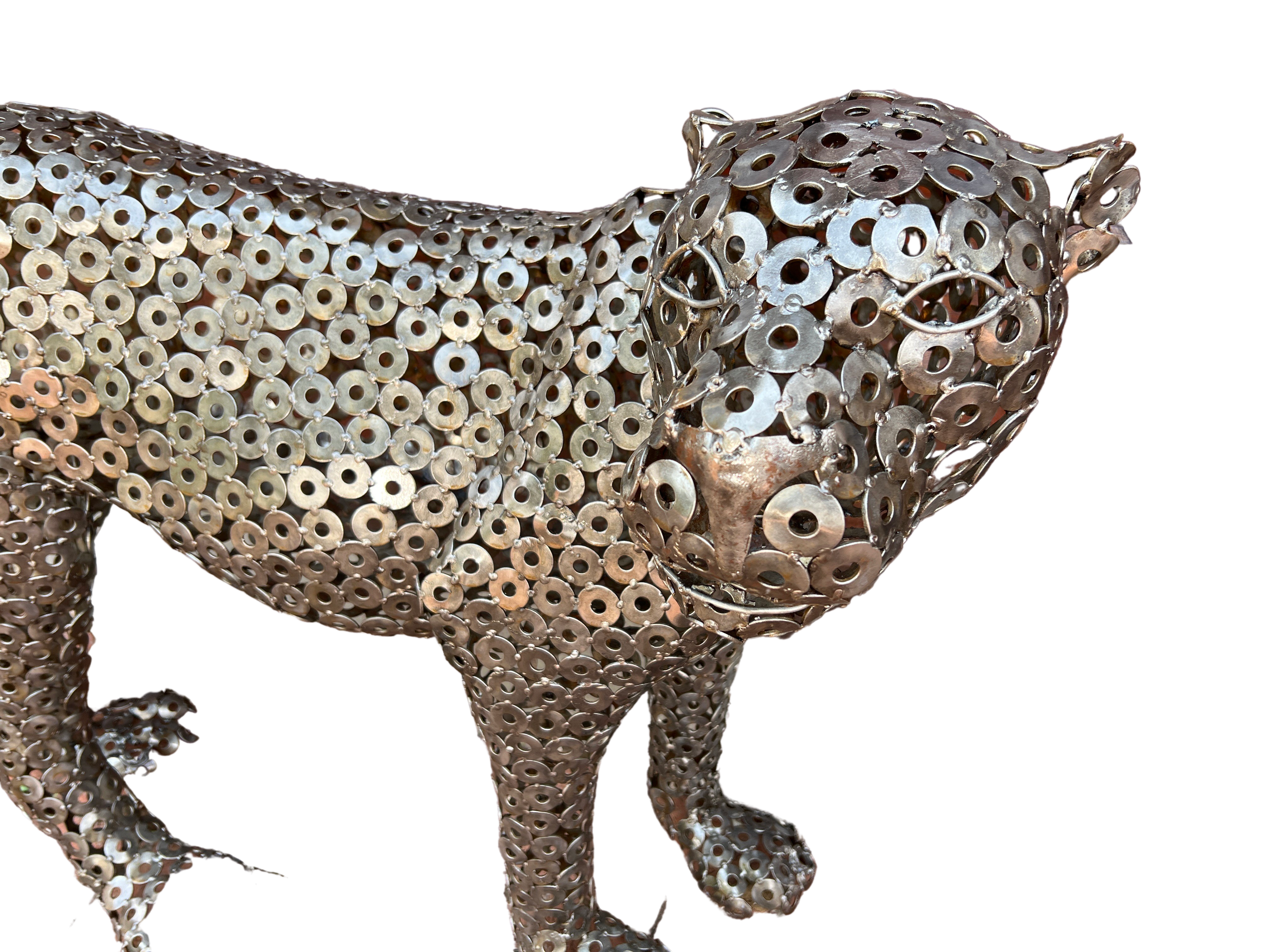 Shona Tribe Metal Leopard - Shona