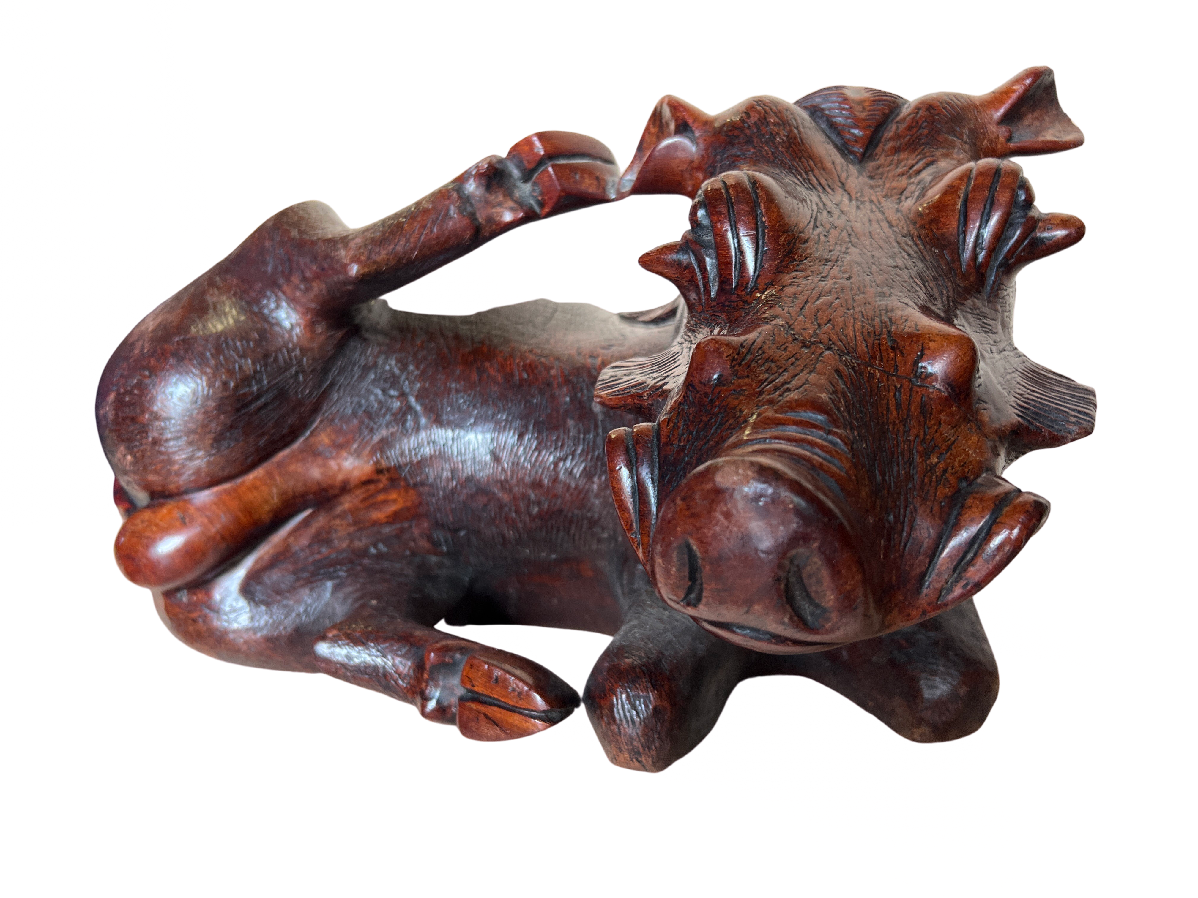 Chichewa Malawi Wooden Warthog - Chichewa